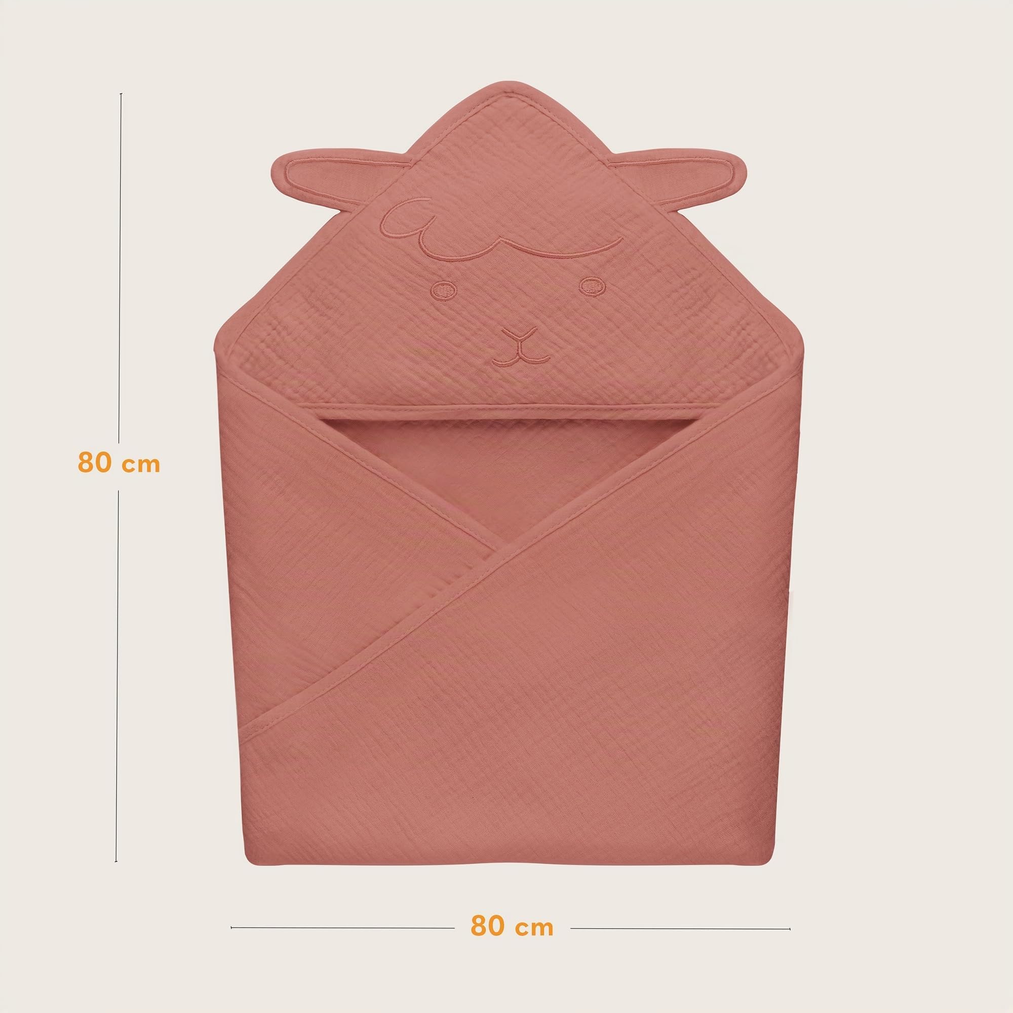 lionelo-cape-de-bain-b-b-mousseline-80x80-cm-rouge-corail image 7