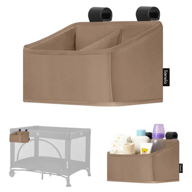 lionelo-sidepocket-organiseur-table-langer-beige-26x12x15-cm image 1