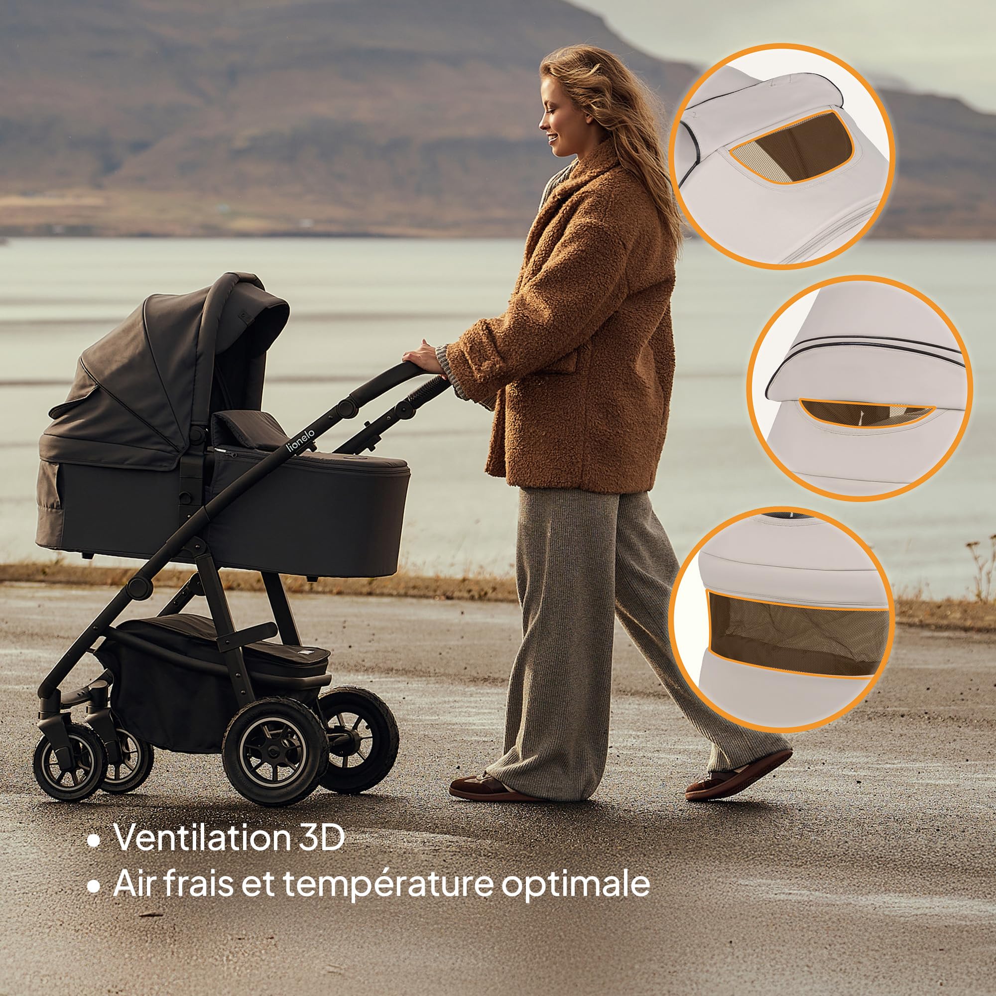 lionelo-amber-plus-poussette-2-en-1-beige-nacelle-22-kg image 6