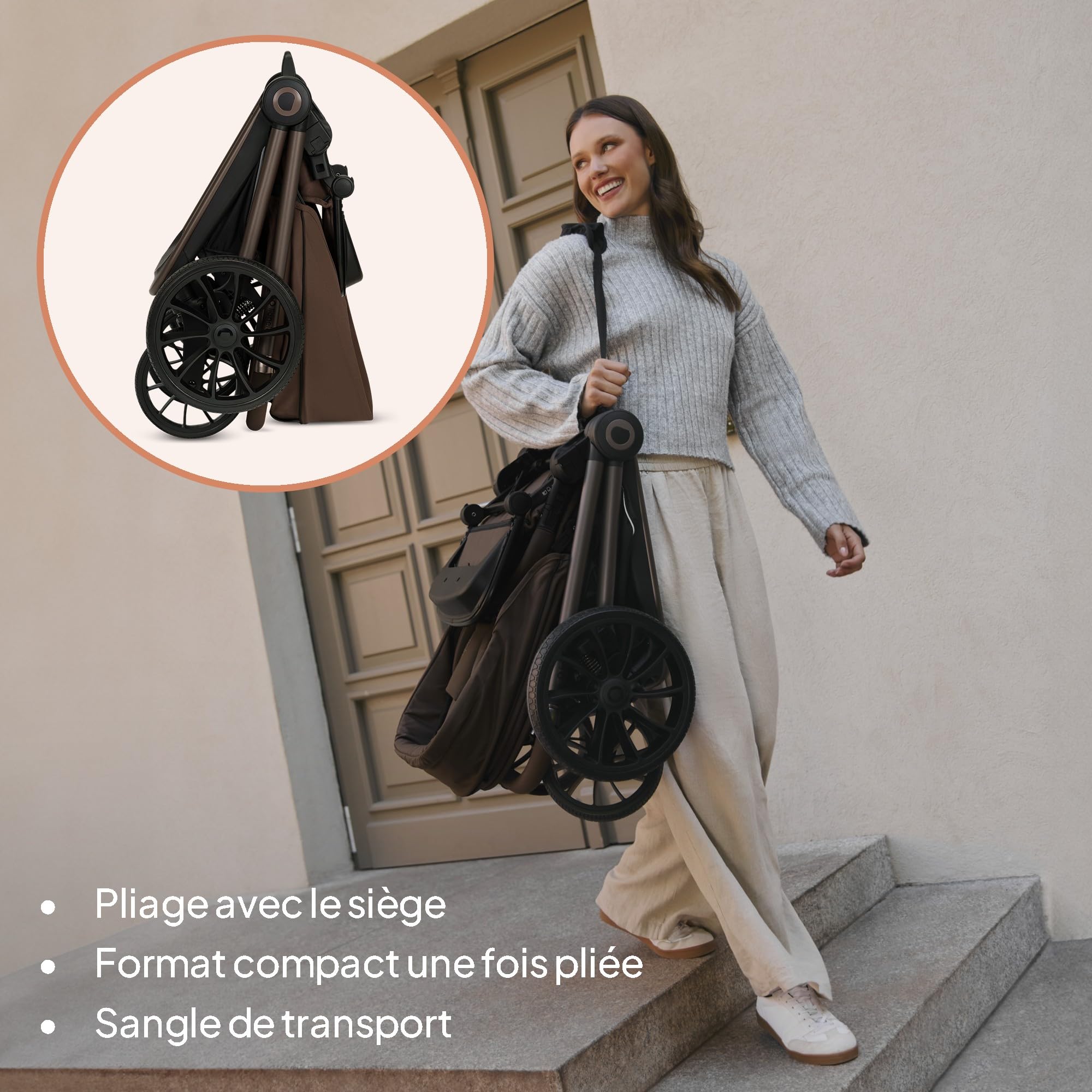 lionelo-mika-plus-poussette-marron-6-mois-22-kg image 8