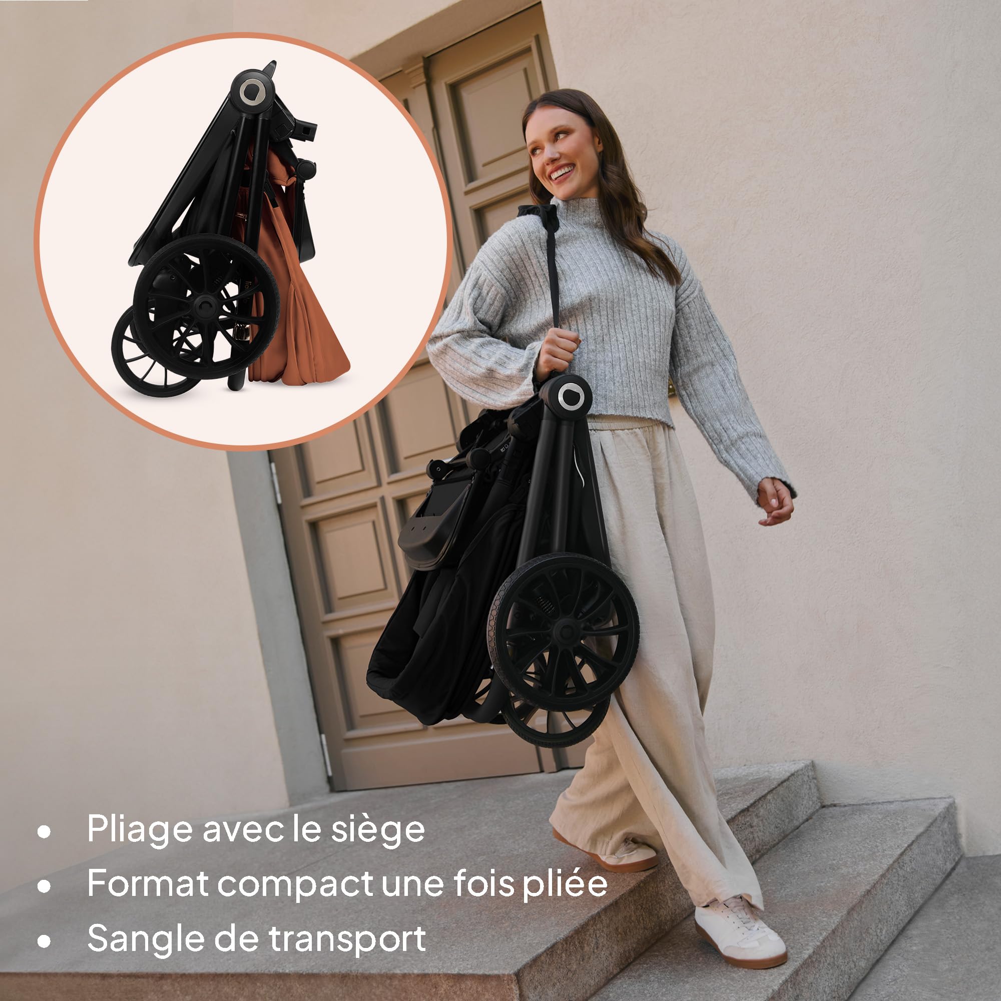 lionelo-mika-plus-poussette-marron-jusqu-22-kg-canopy-xxl image 8