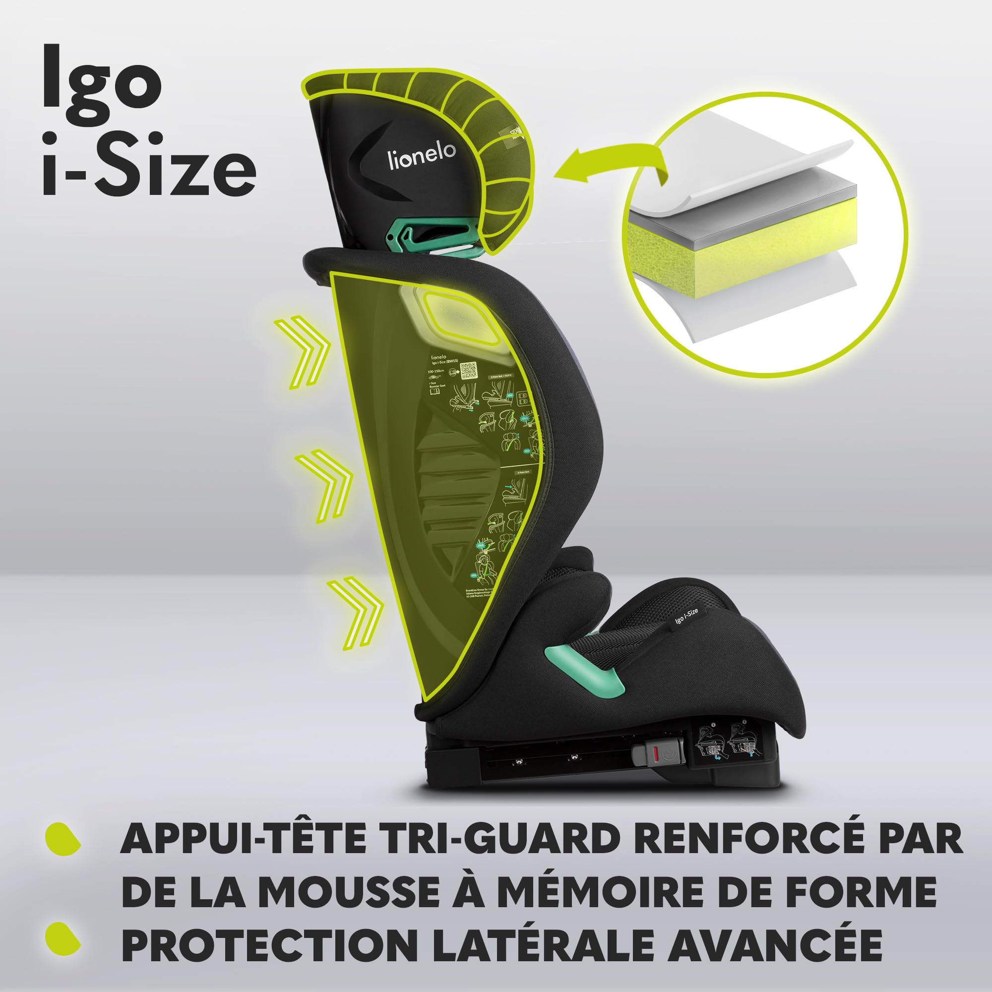 lionelo-igo-i-size-si-ge-auto-noir-100-150-cm-isofix image 8