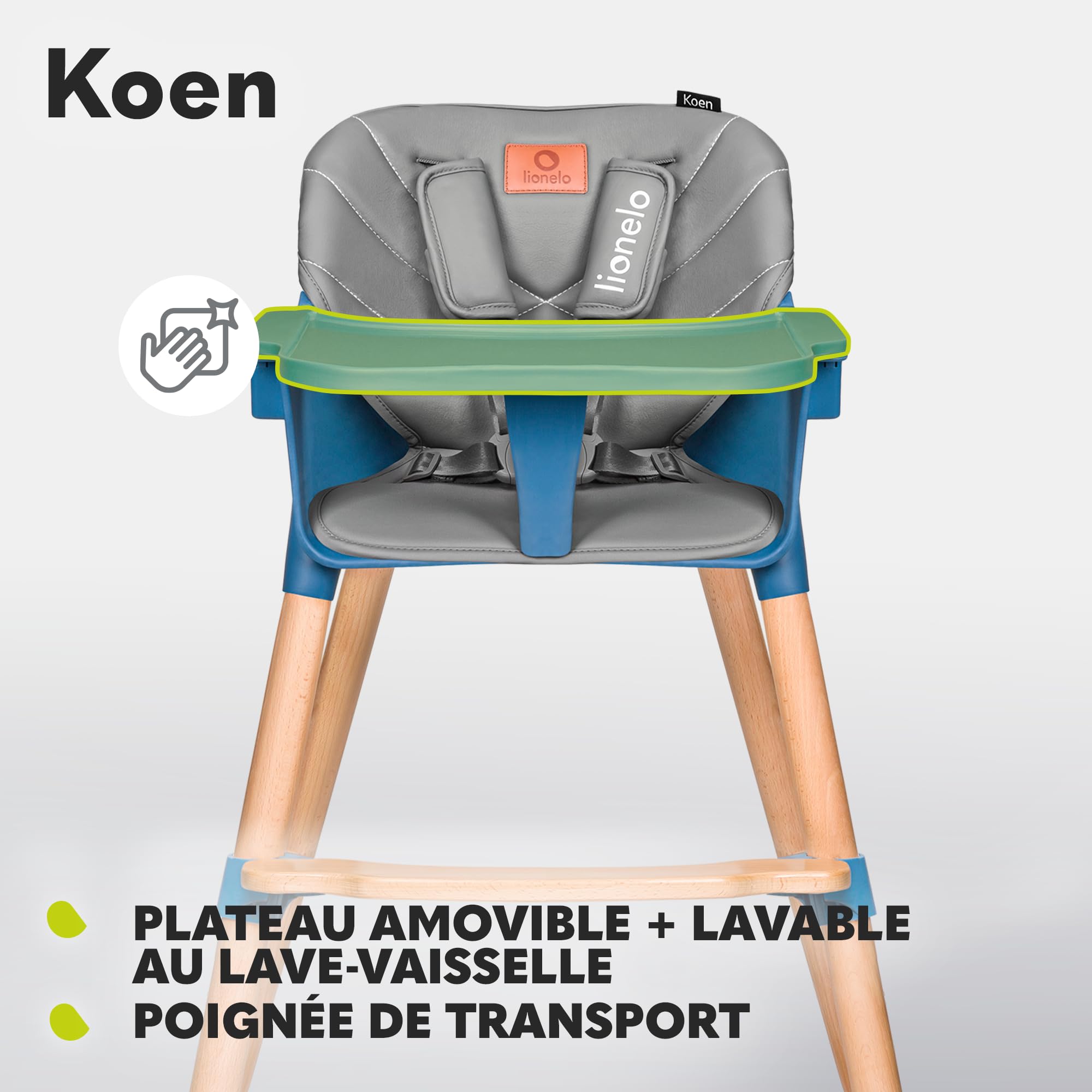lionelo-koen-chaise-haute-b-b-bleu-2-en-1-bois-15-kg image 5