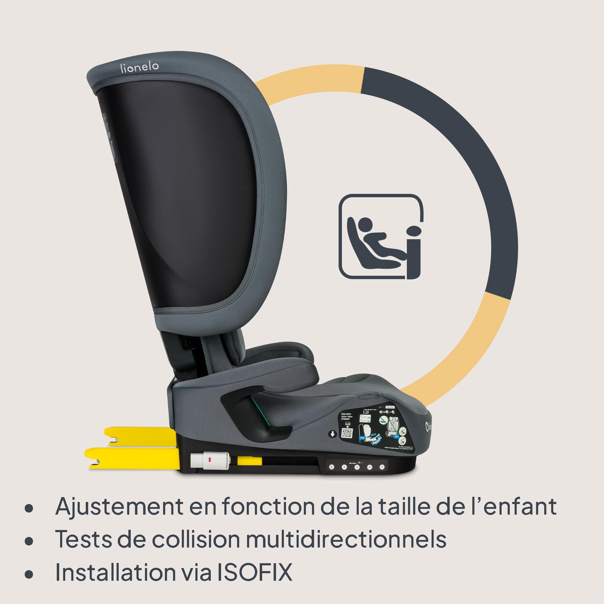 lionelo-orin-i-size-si-ge-auto-gris-100-150-cm-isofix image 2