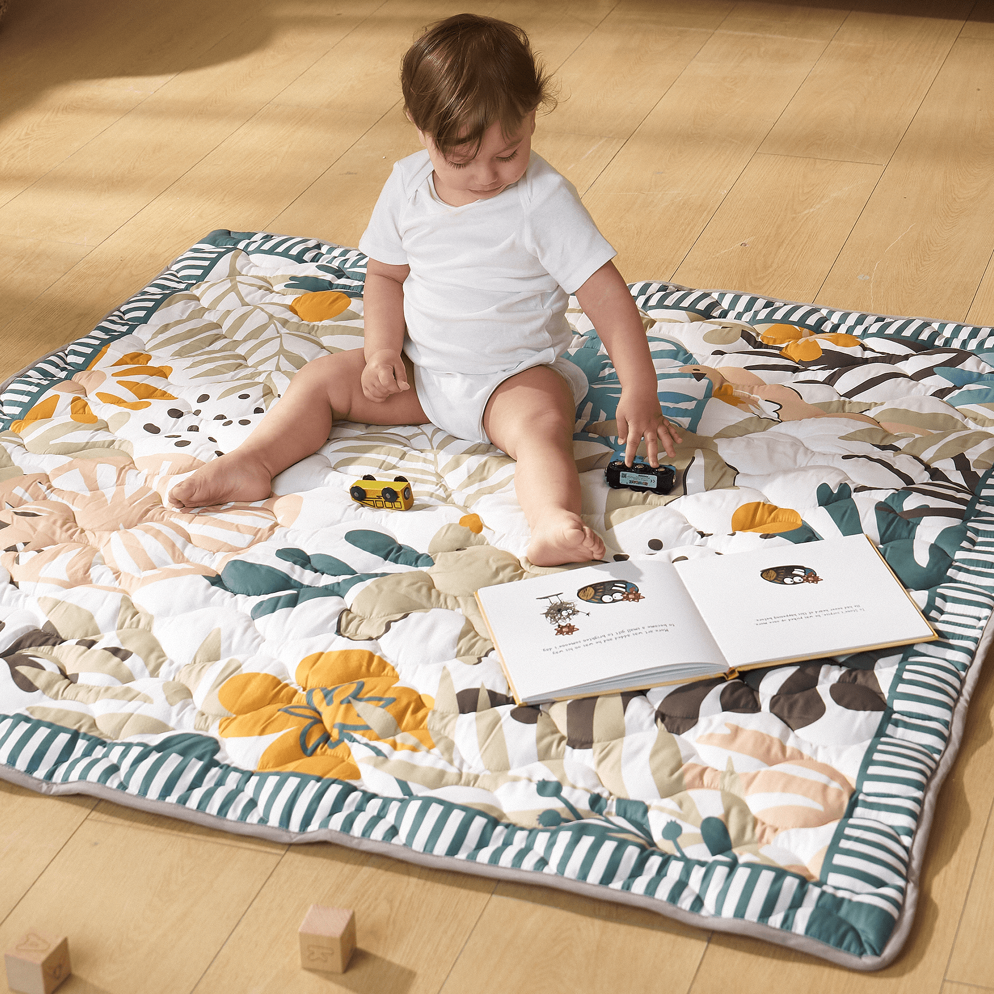 momcozy-m-series-tapis-de-jeu-b-b-coton-bio-vert-for-t image 4