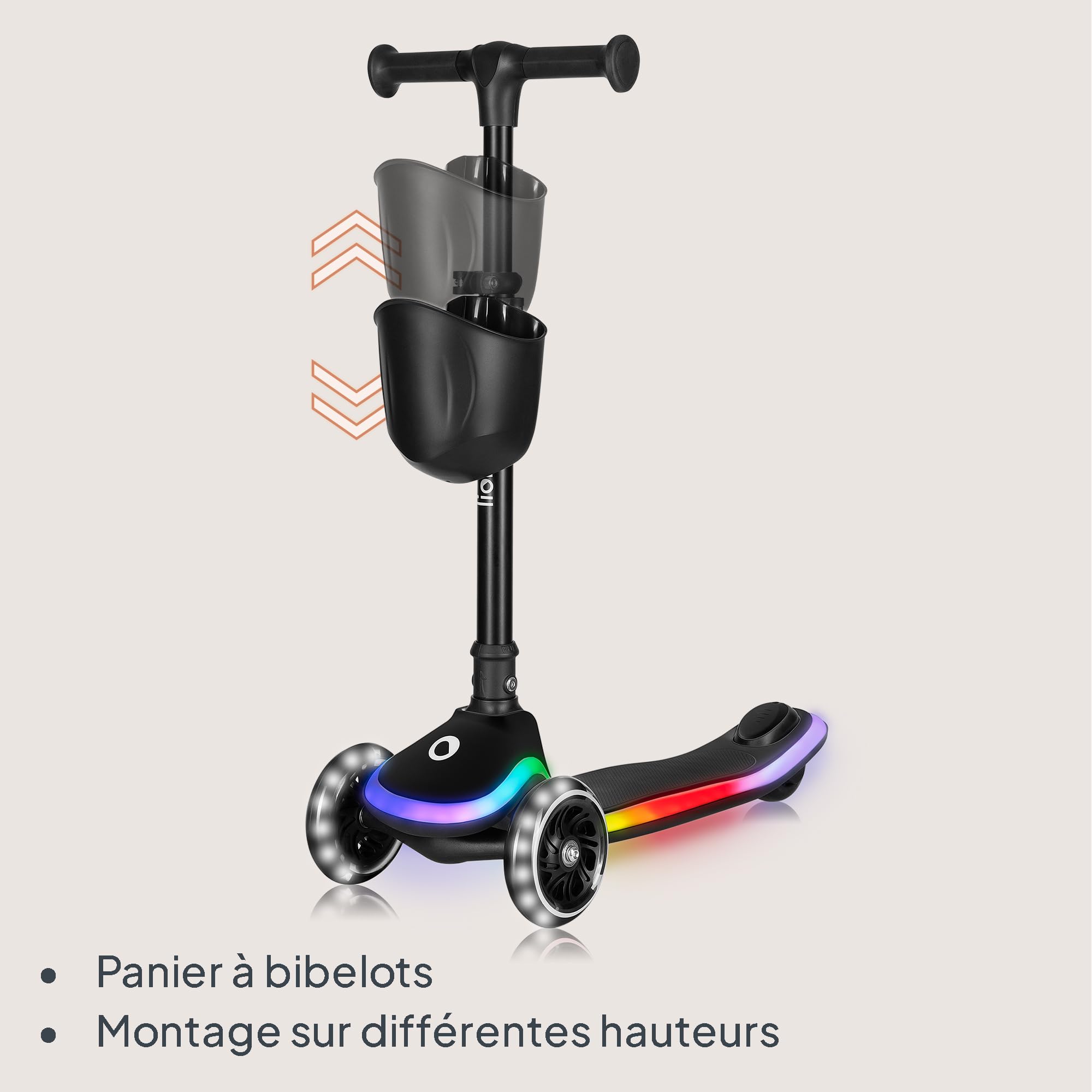 lionelo-mey-trottinette-3-roues-noir-avec-roues-led image 6