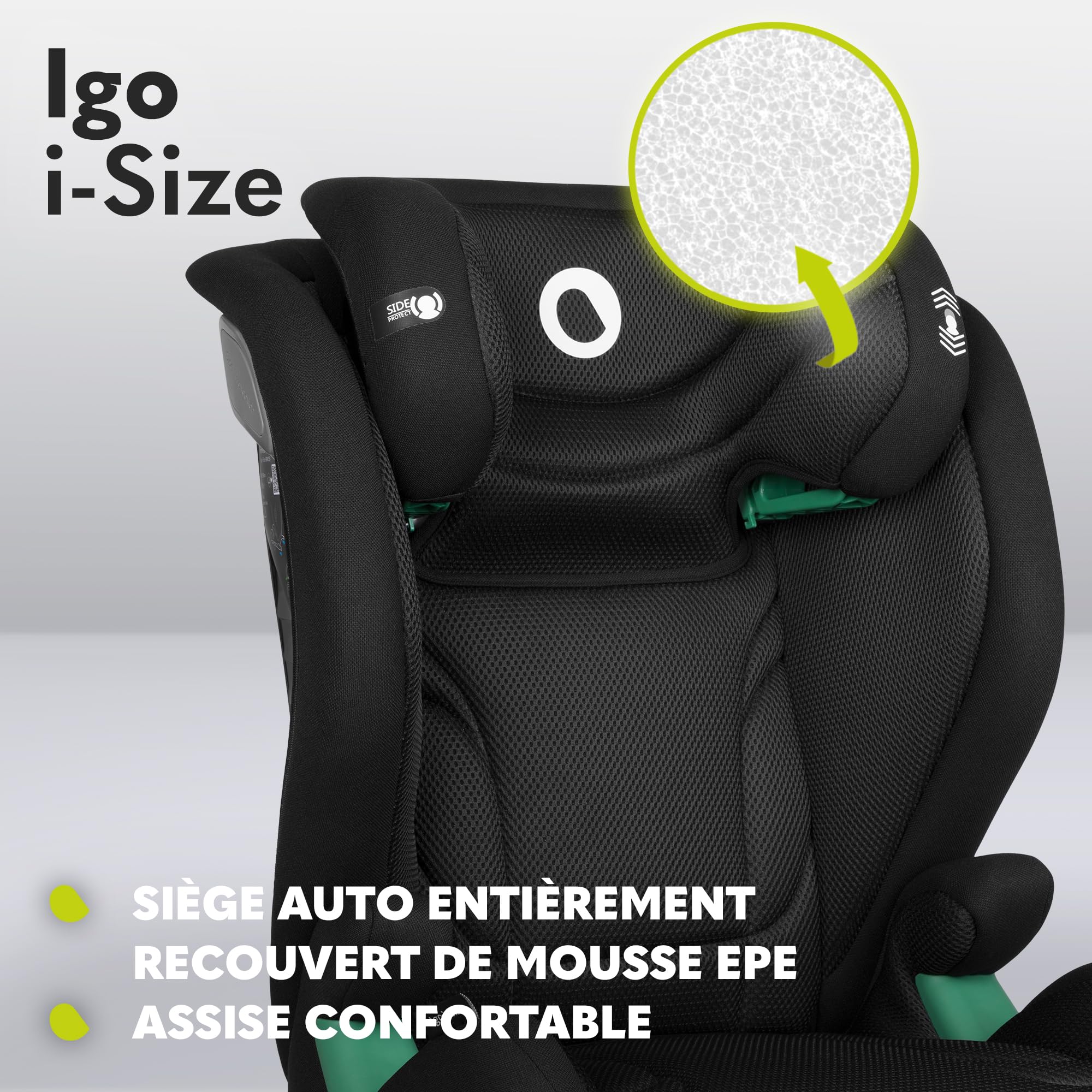 lionelo-igo-i-size-si-ge-auto-noir-100-150-cm-isofix image 3