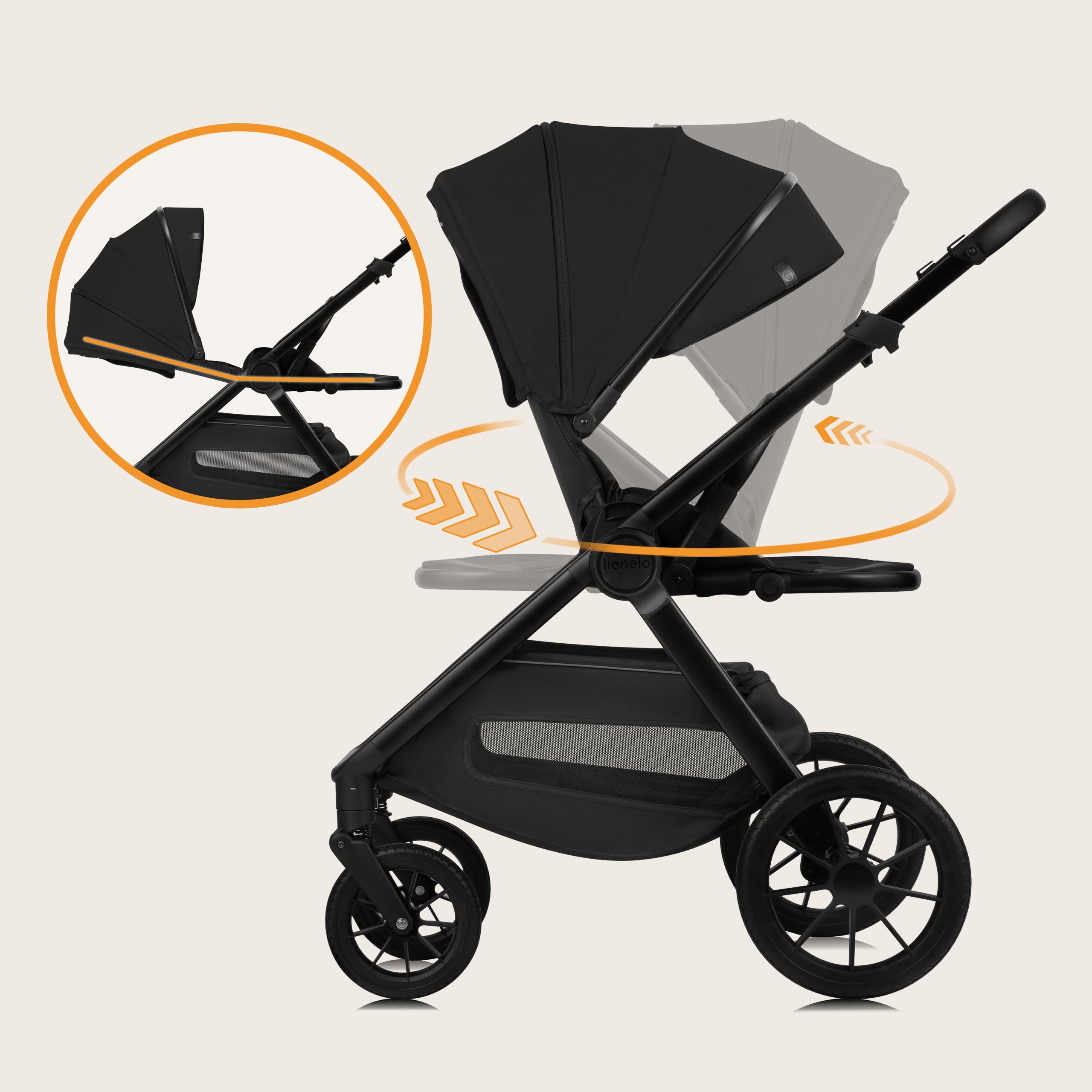 lionelo-layla-poussette-3en1-noire-nacelle-si-ge-auto-i-size image 3