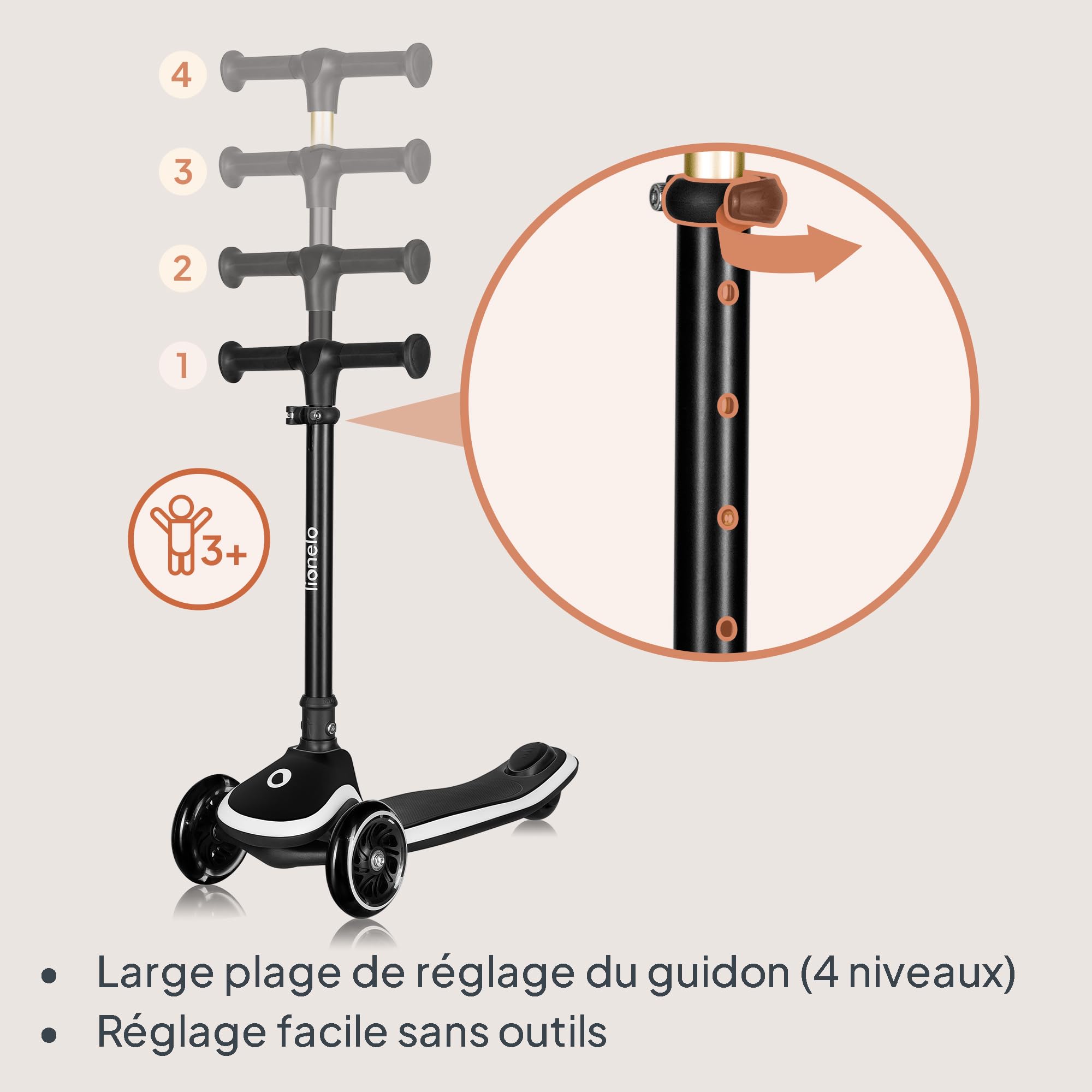 lionelo-mey-trottinette-3-roues-noir-avec-roues-led image 4