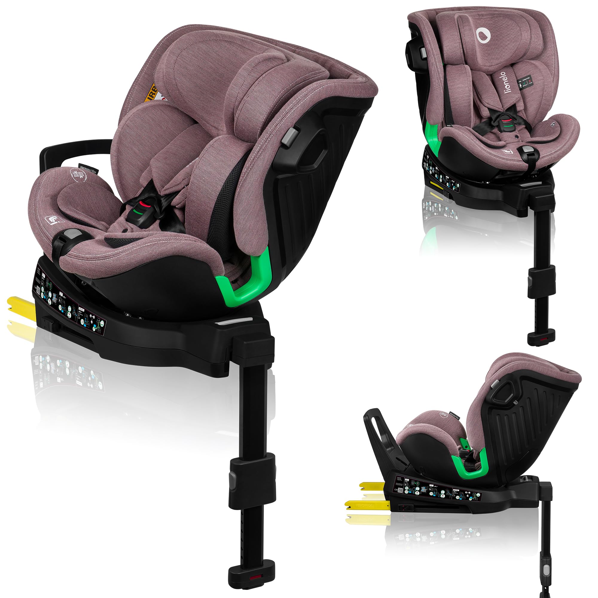 lionelo-harmony-si-ge-auto-pivotant-360-i-size-rose-40-150-cm image 1