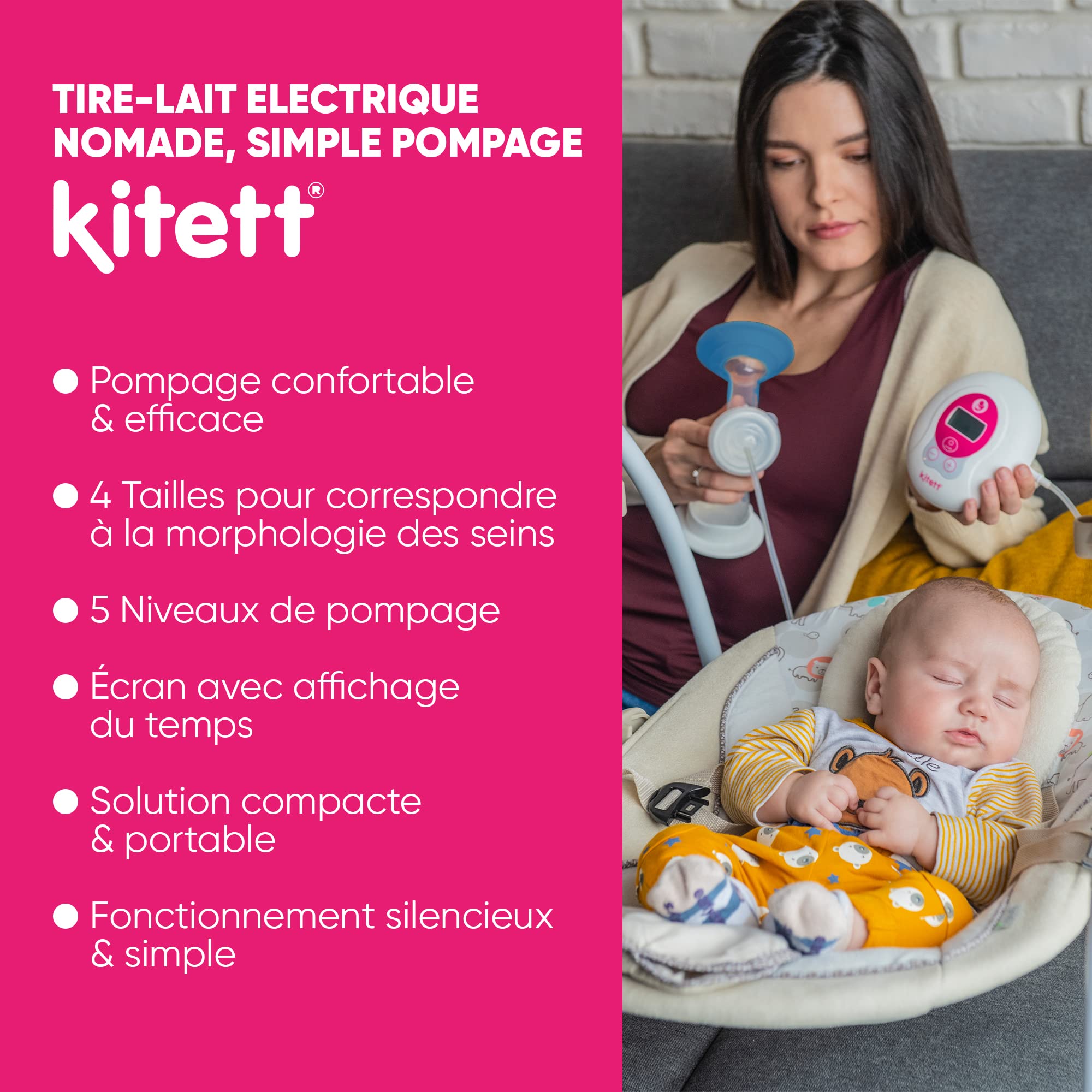 kitett-minikit-solo-tire-lait-lectrique-t-terelle-30-mm-5-niveaux image 2