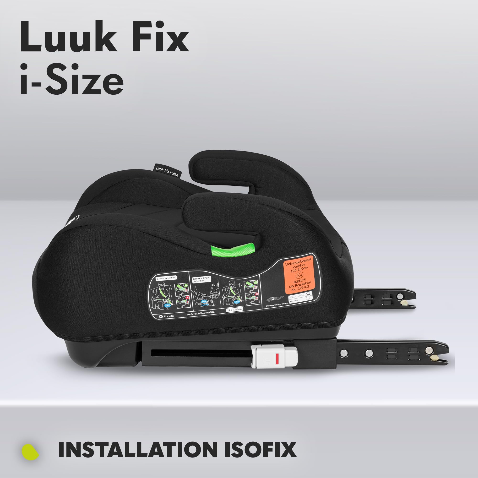 lionelo-luuk-fix-i-size-rehausseur-auto-isofix-noir-22-36-kg image 4