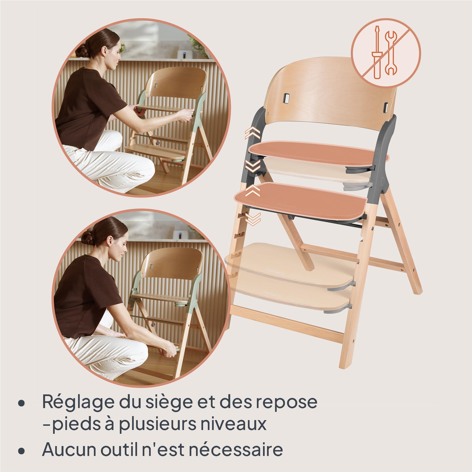 lionelo-megan-chaise-haute-bois-grise-volutive-110-kg image 4