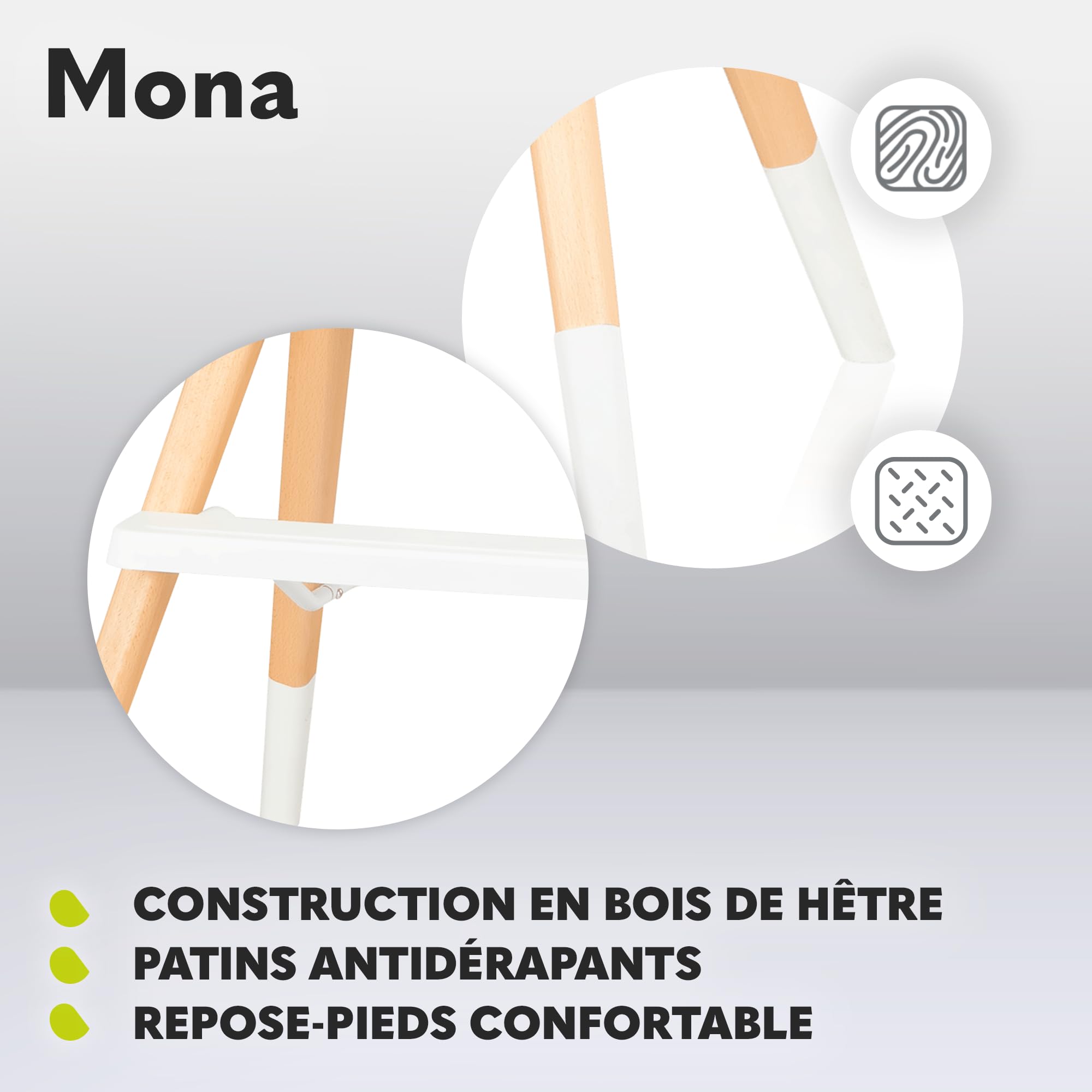 lionelo-mona-chaise-haute-volutive-4-en-1-15-kg image 7