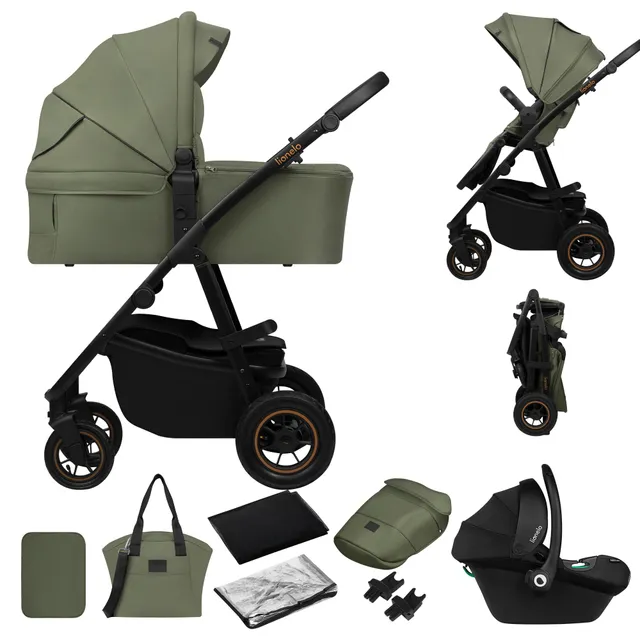 lionelo-amber-plus-poussette-3-en-1-verte-22-kg image 1