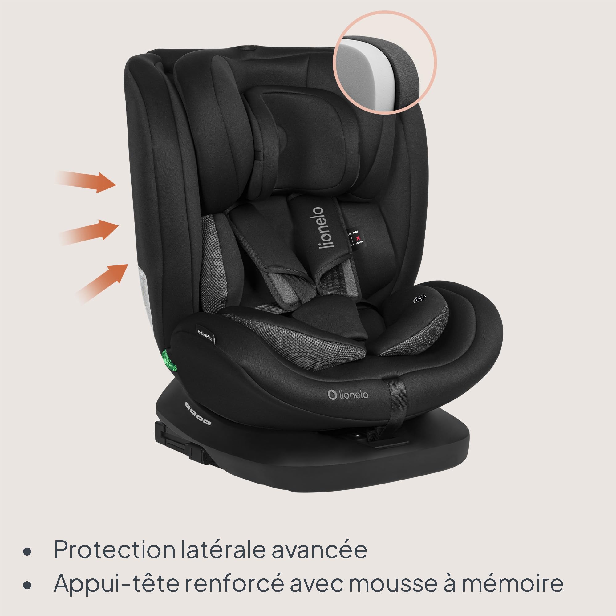 lionelo-bastiaan-i-size-si-ge-auto-pivotant-360-noir-isofix image 6