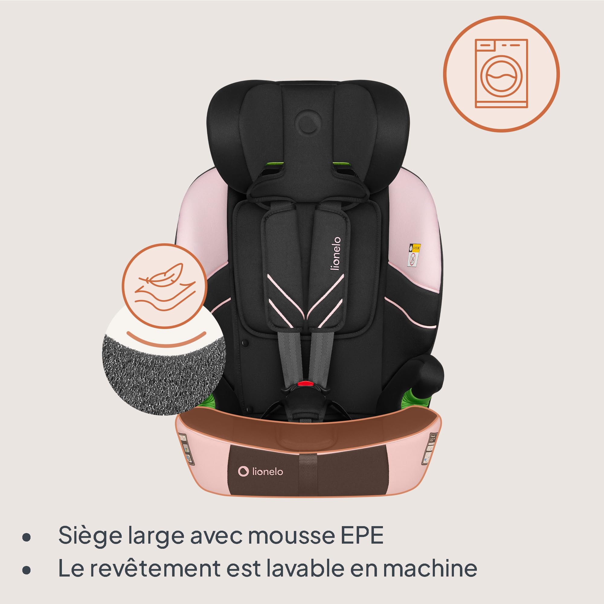 lionelo-levi-fix-i-size-si-ge-auto-rose-76-150-cm-isofix image 7