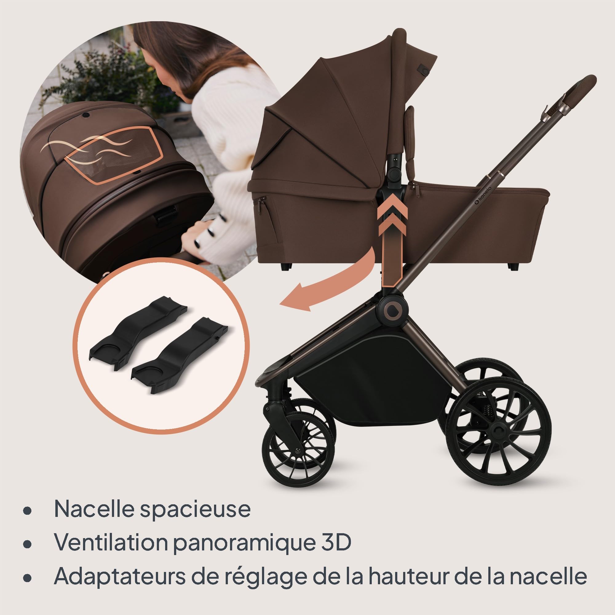 lionelo-mika-plus-poussette-3-en-1-grise-22-kg image 4