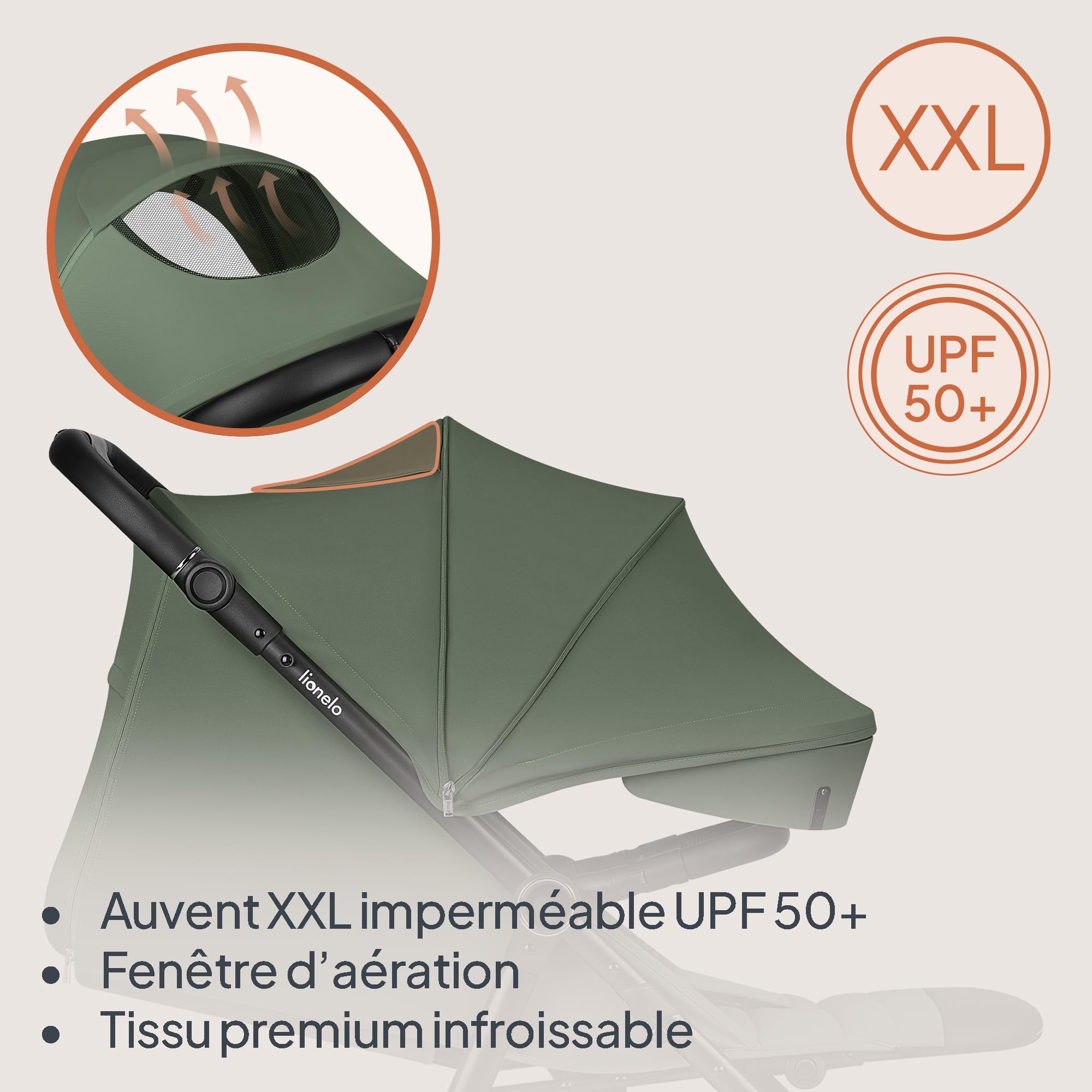 lionelo-iva-poussette-canne-green-22-kg-upf50-xxl image 6