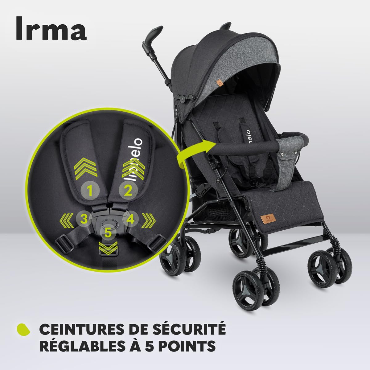 lionelo-irma-poussette-canne-noir-7-kg-dossier-inclinable image 3