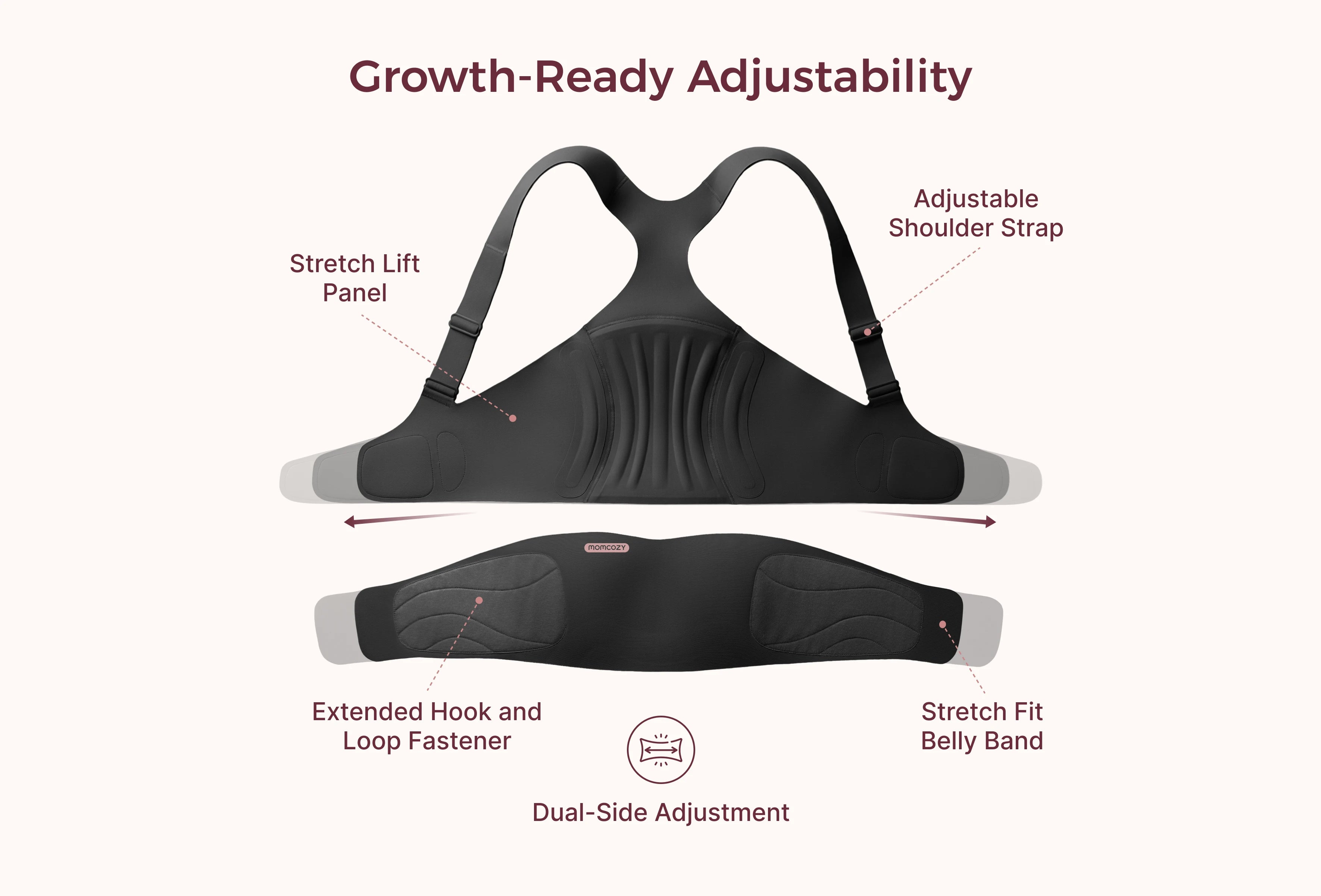 momcozy-m-series-ceinture-grossesse-ergonomique-noire-l image 3