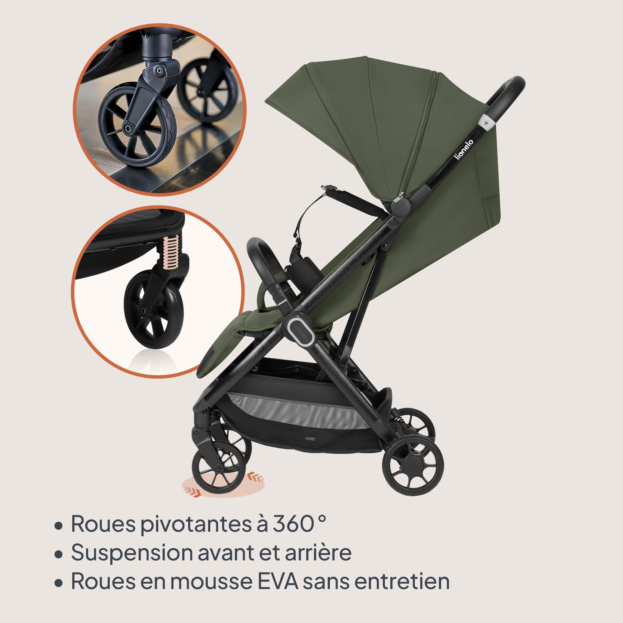 lionelo-bess-poussette-canne-l-g-re-verte-7-5-kg-jusqu-22-kg image 4