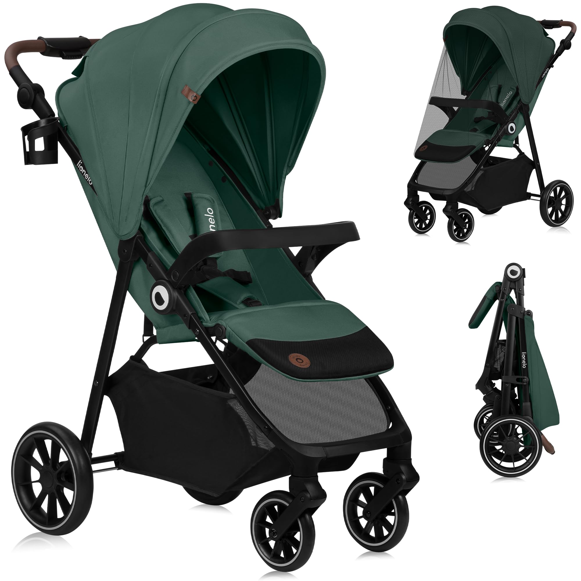 lionelo-emma-one-poussette-canne-verte-22-kg-upf50 image 1