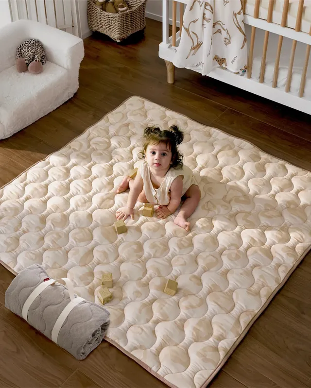 momcozy-tapis-jeu-b-b-portable-coton-bio-l-opard-brun image 1