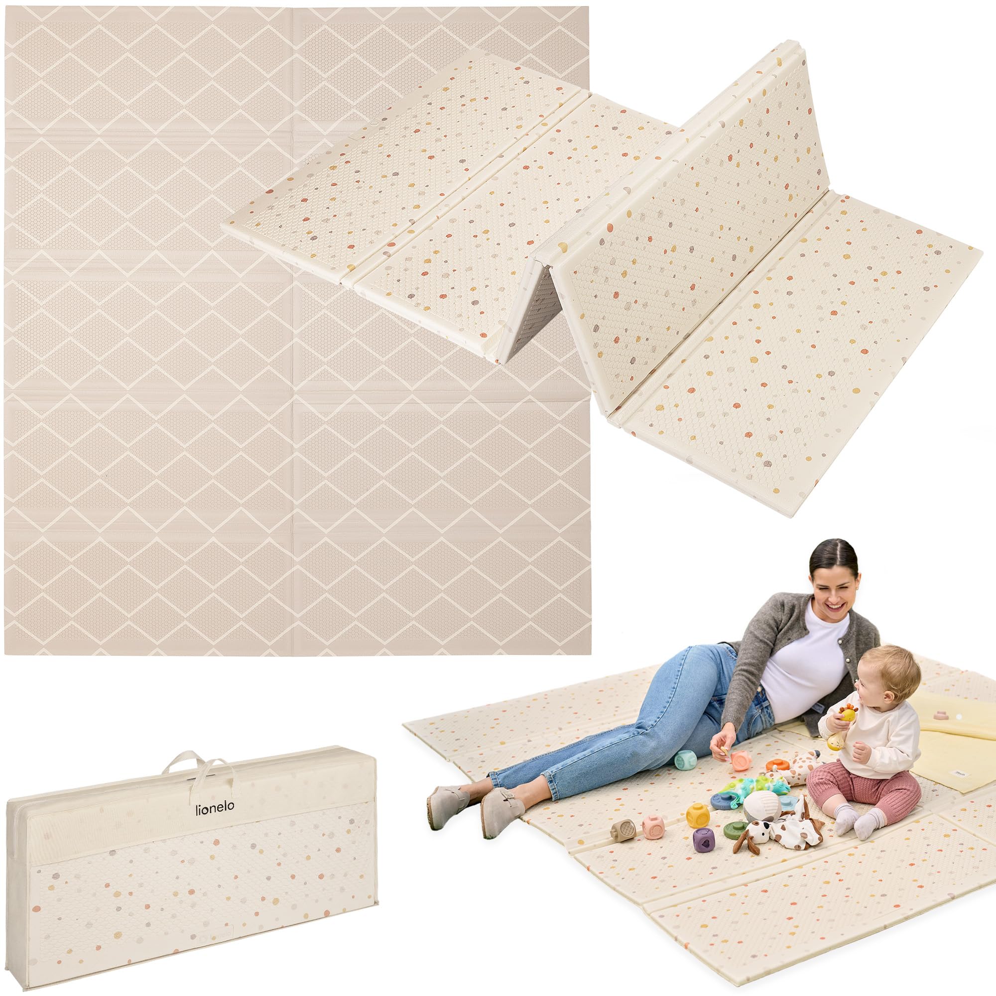 lionelo-zora-tapis-d-veil-pliable-xpe-180x201-cm-double-face image 1