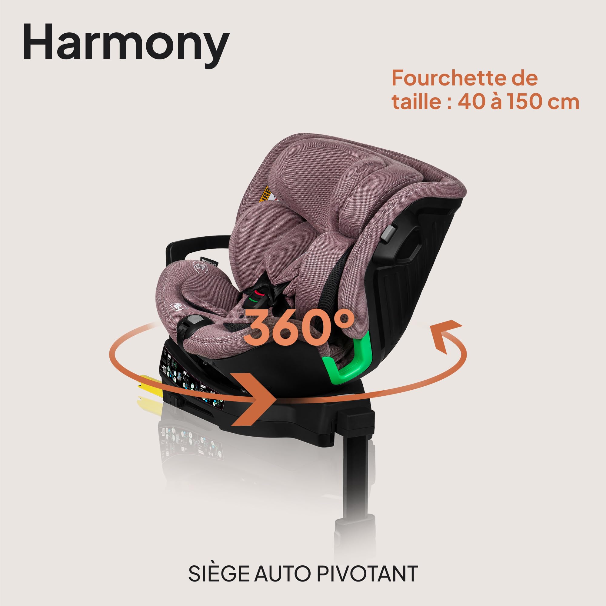 lionelo-harmony-si-ge-auto-pivotant-360-i-size-rose-40-150-cm image 8