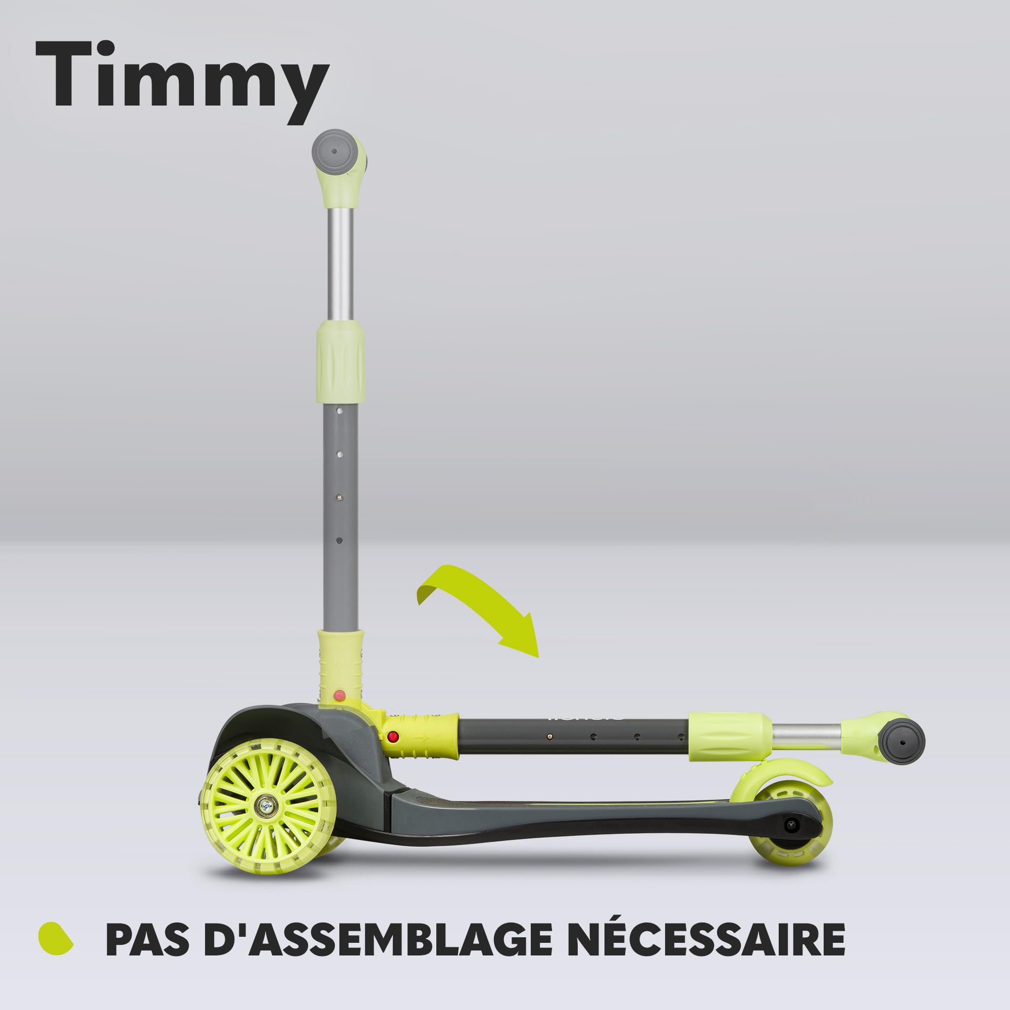 lionelo-timmy-trottinette-3-roues-lime-roues-led image 6