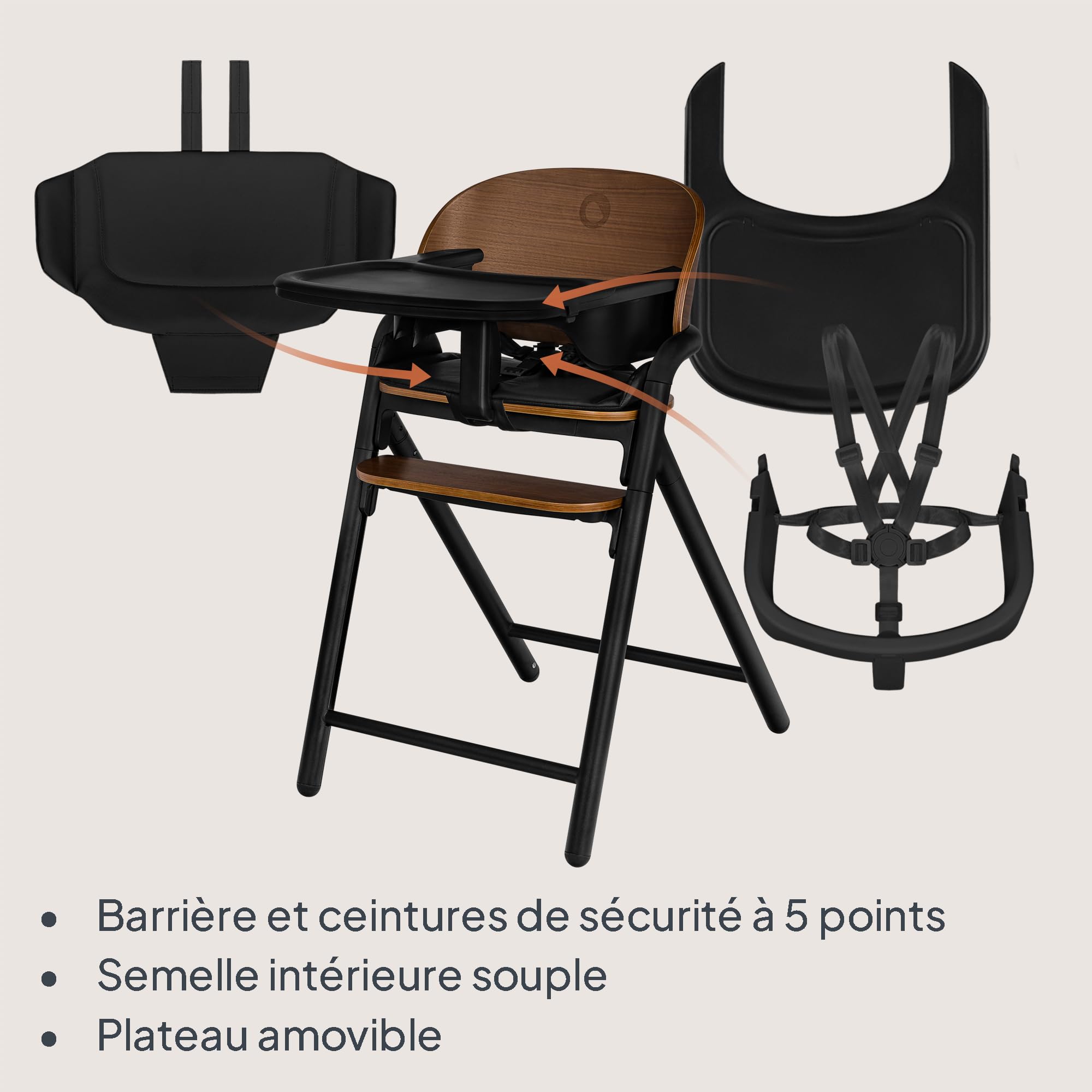 lionelo-celia-chaise-haute-b-b-bois-3-en-1-noir-110-kg image 5