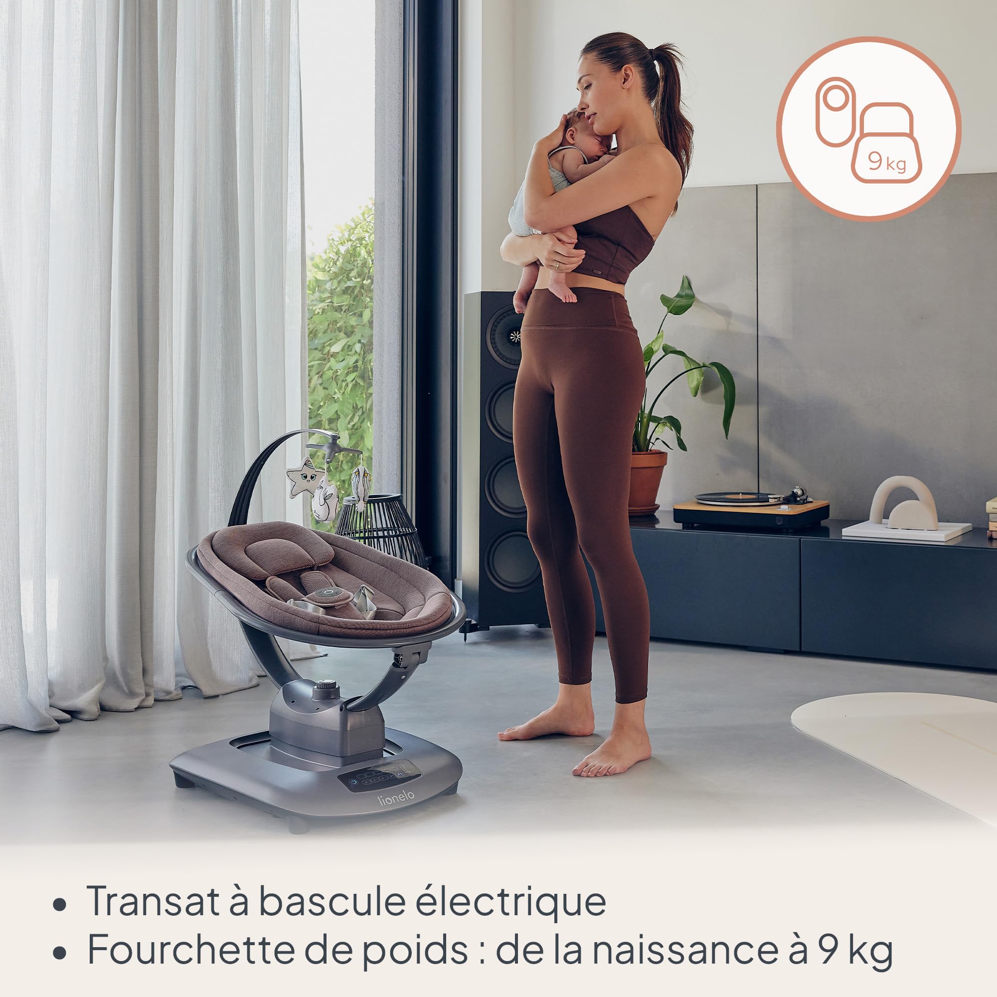 lionelo-blossom-transat-b-b-lectrique-rose-5-vitesses-bluetooth image 2