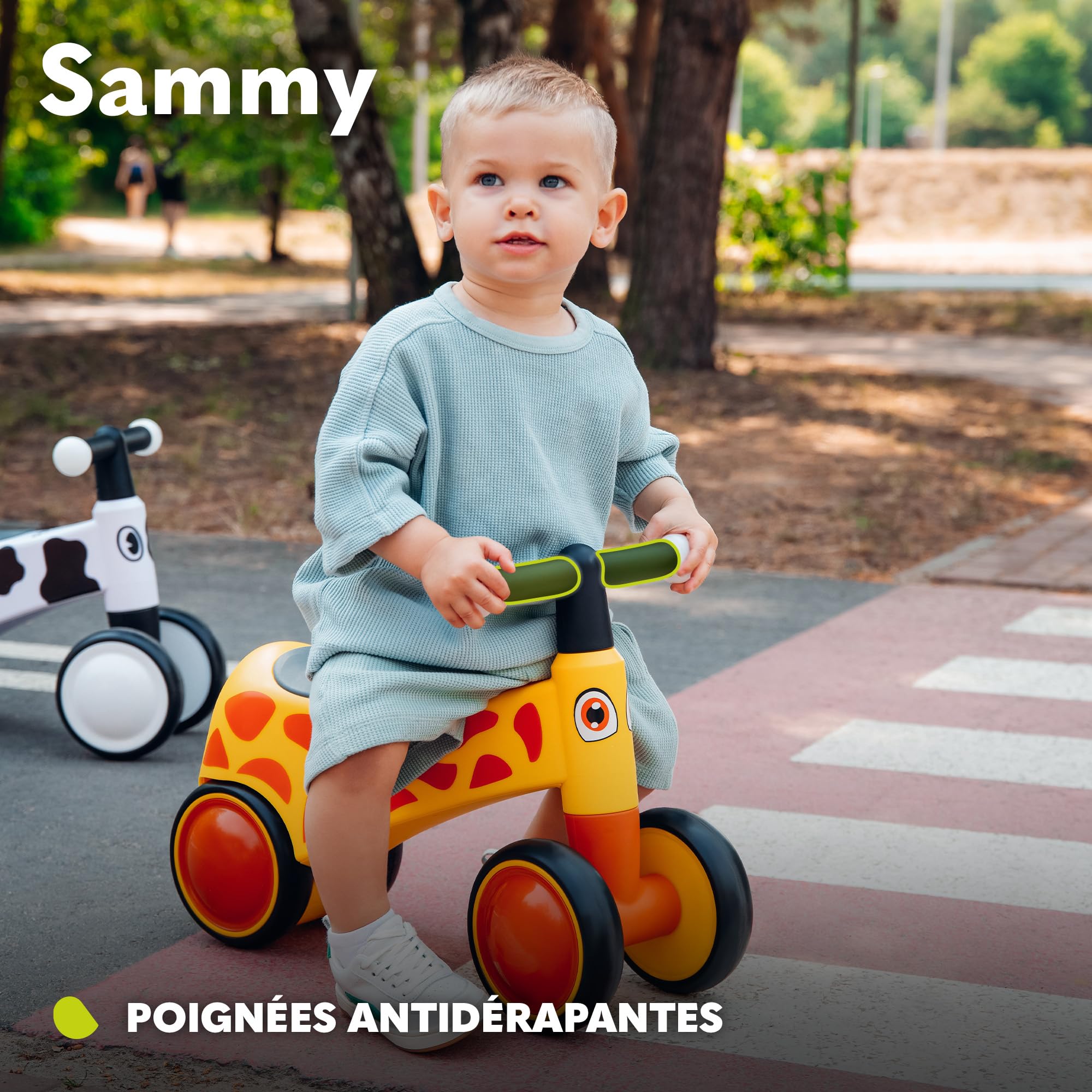 lionelo-sammy-draisienne-b-b-4-roues-rose-led image 6
