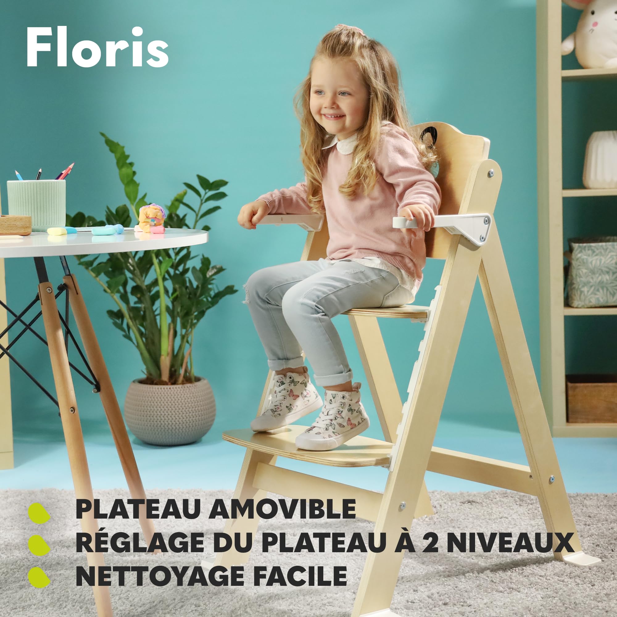 lionelo-floris-chaise-haute-volutive-blanc-6-mois-12-ans image 6