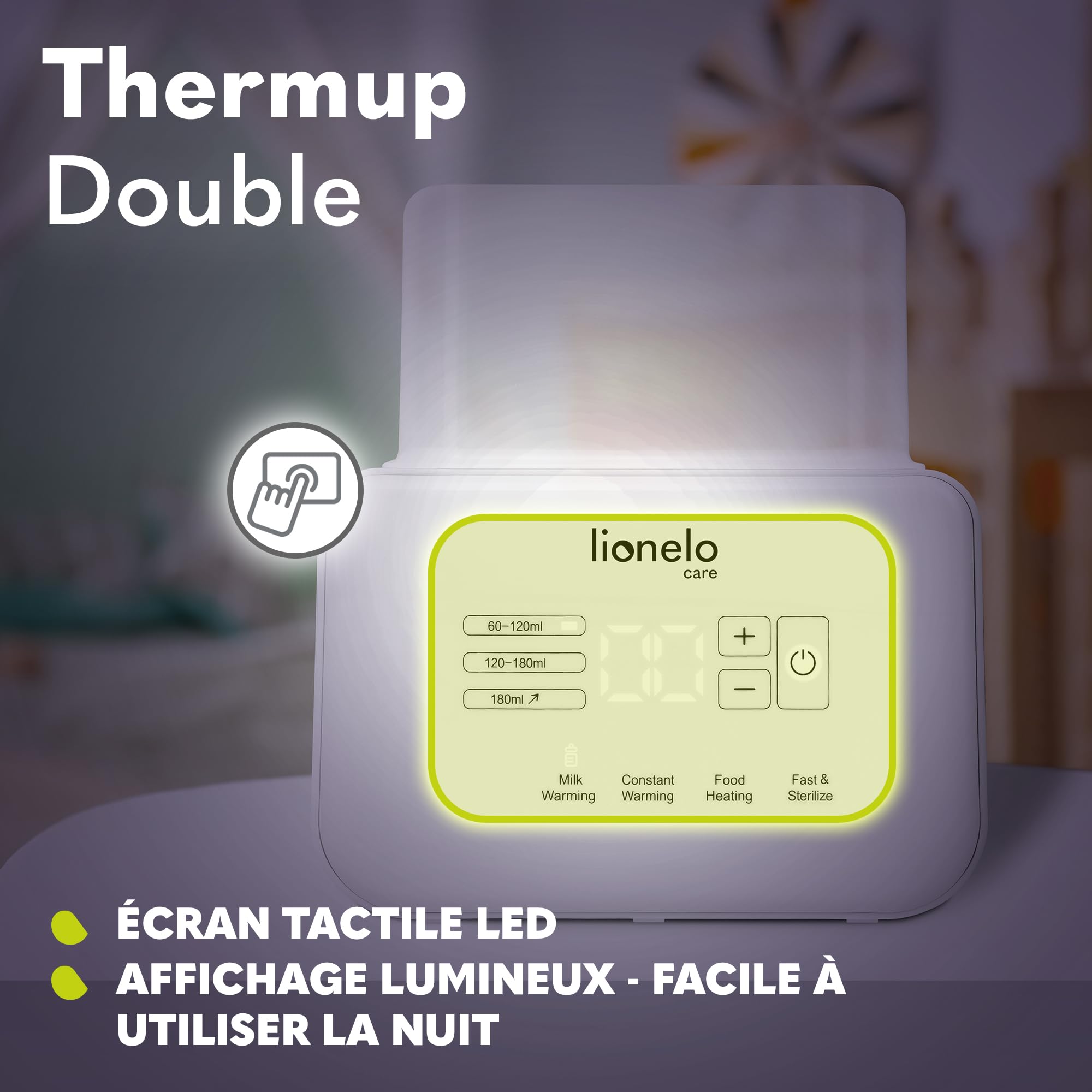lionelo-thermup-double-chauffe-biberon-6-en-1-double image 4