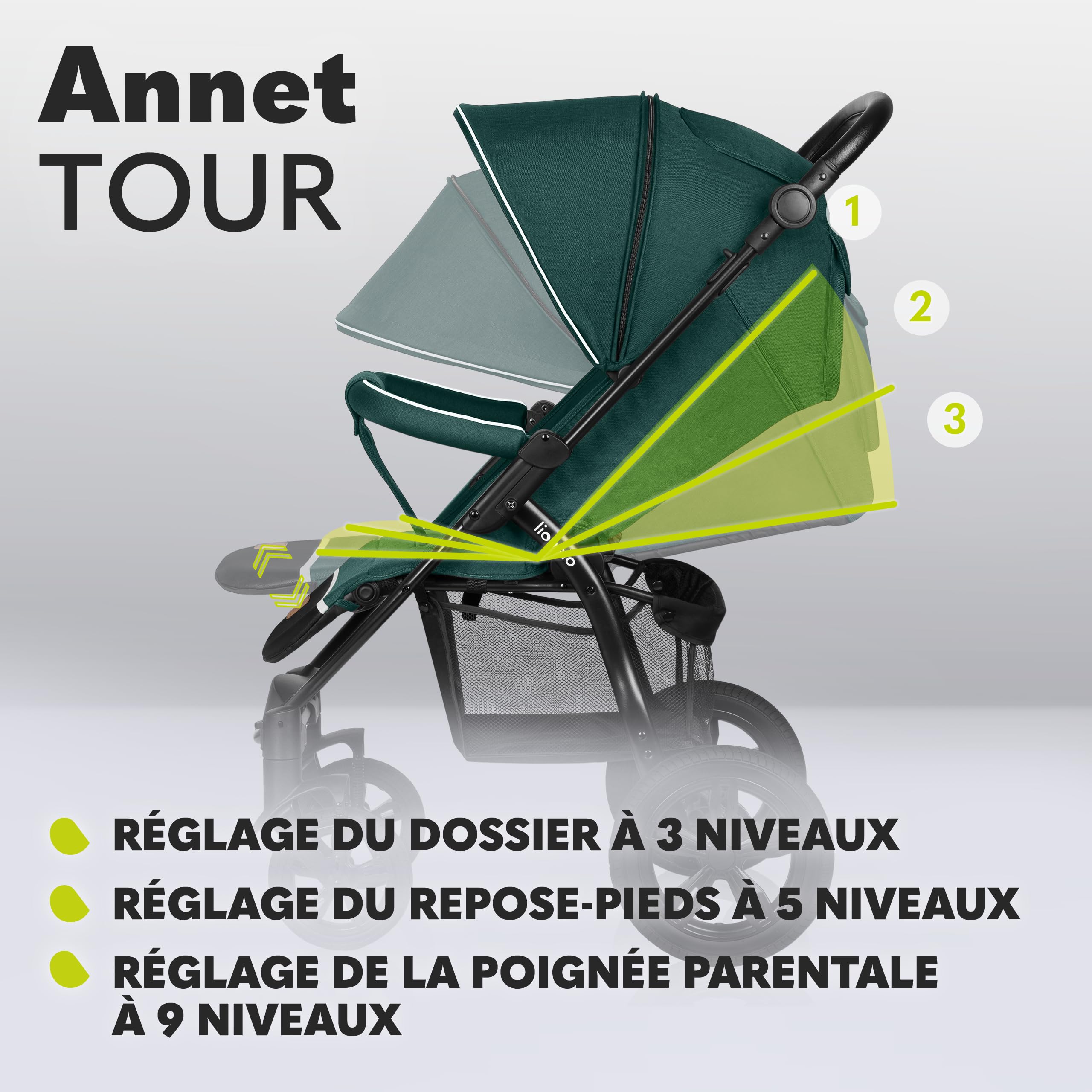 lionelo-annet-tour-poussette-canne-vert-22-kg image 3