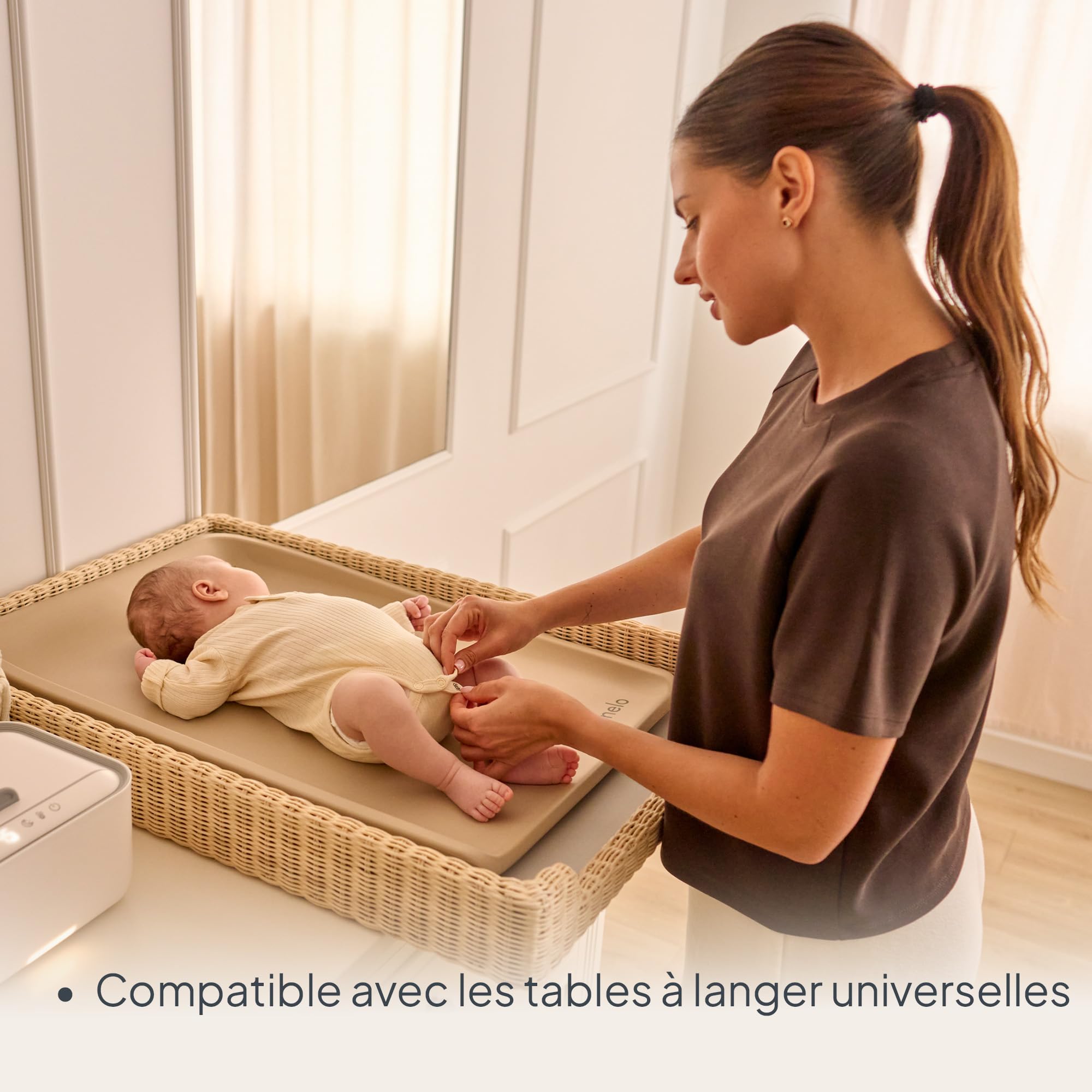 lionelo-megs-matelas-langer-70x49-cm-grey-dove image 2