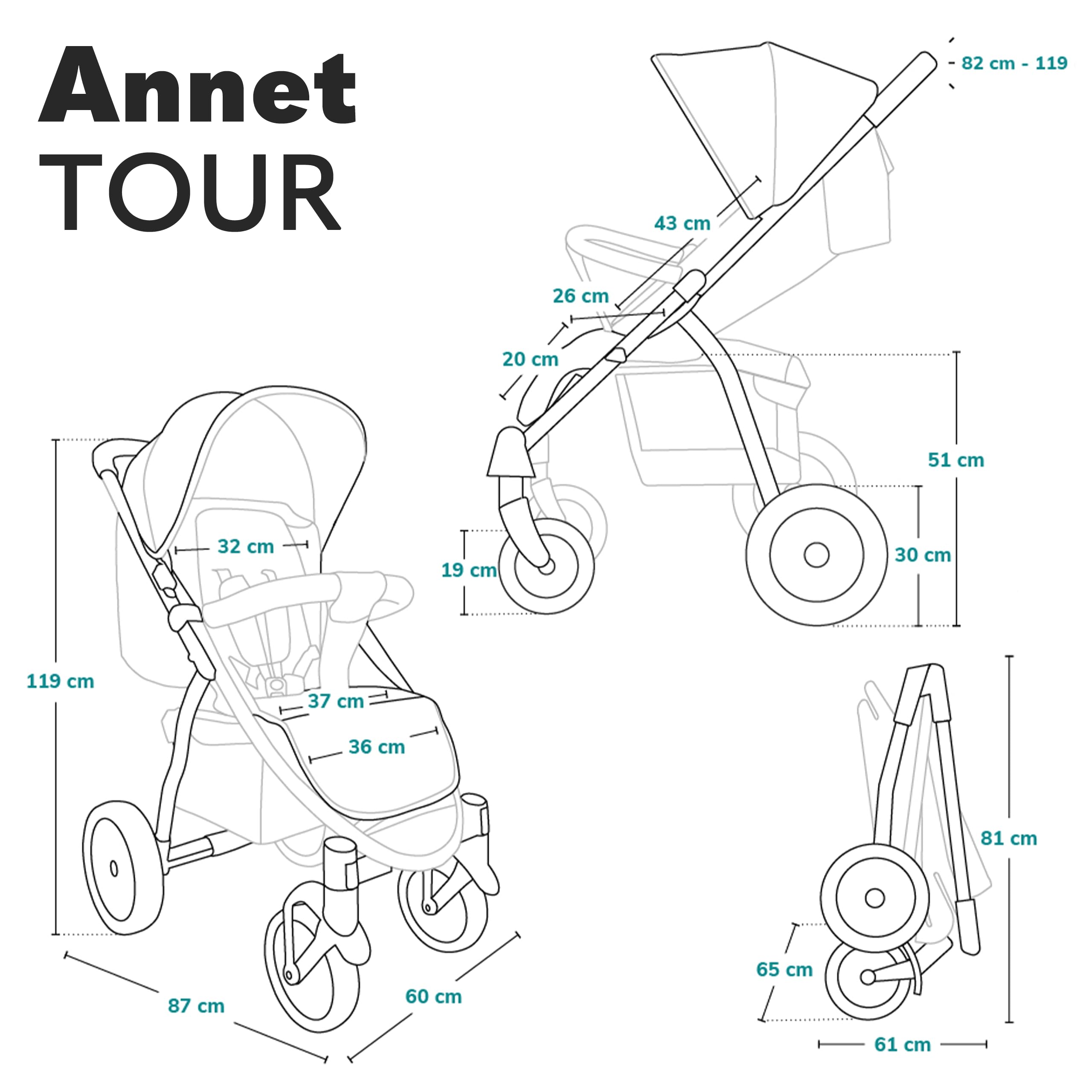 lionelo-annet-tour-poussette-canne-22-kg-dossier-allong-xxl image 8