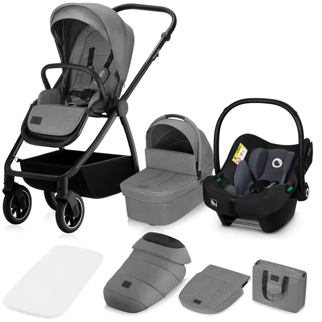 lionelo-meril-poussette-3-en-1-gris-nacelle-astrid-i-size image 1