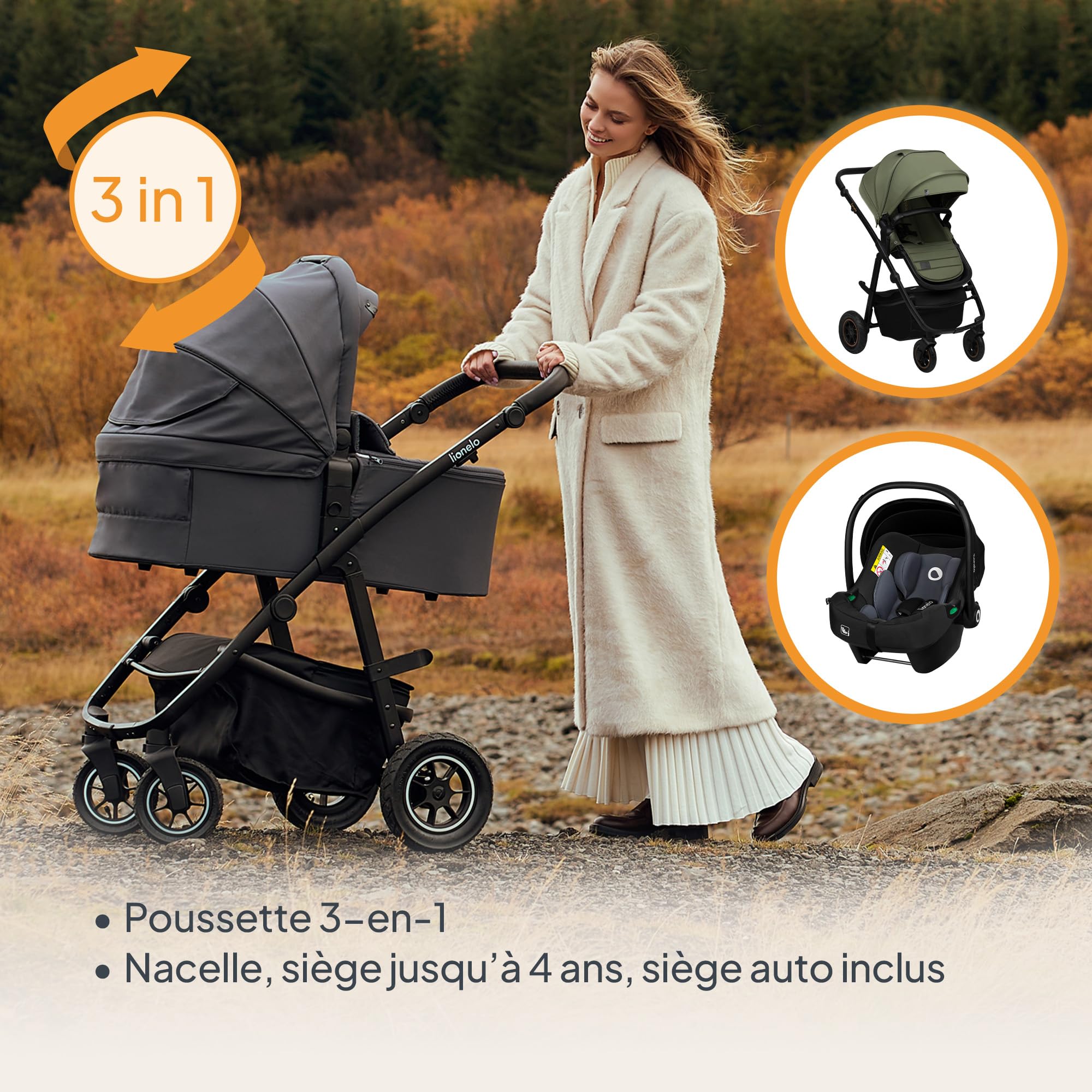 lionelo-amber-plus-poussette-3-en-1-verte-22-kg image 2