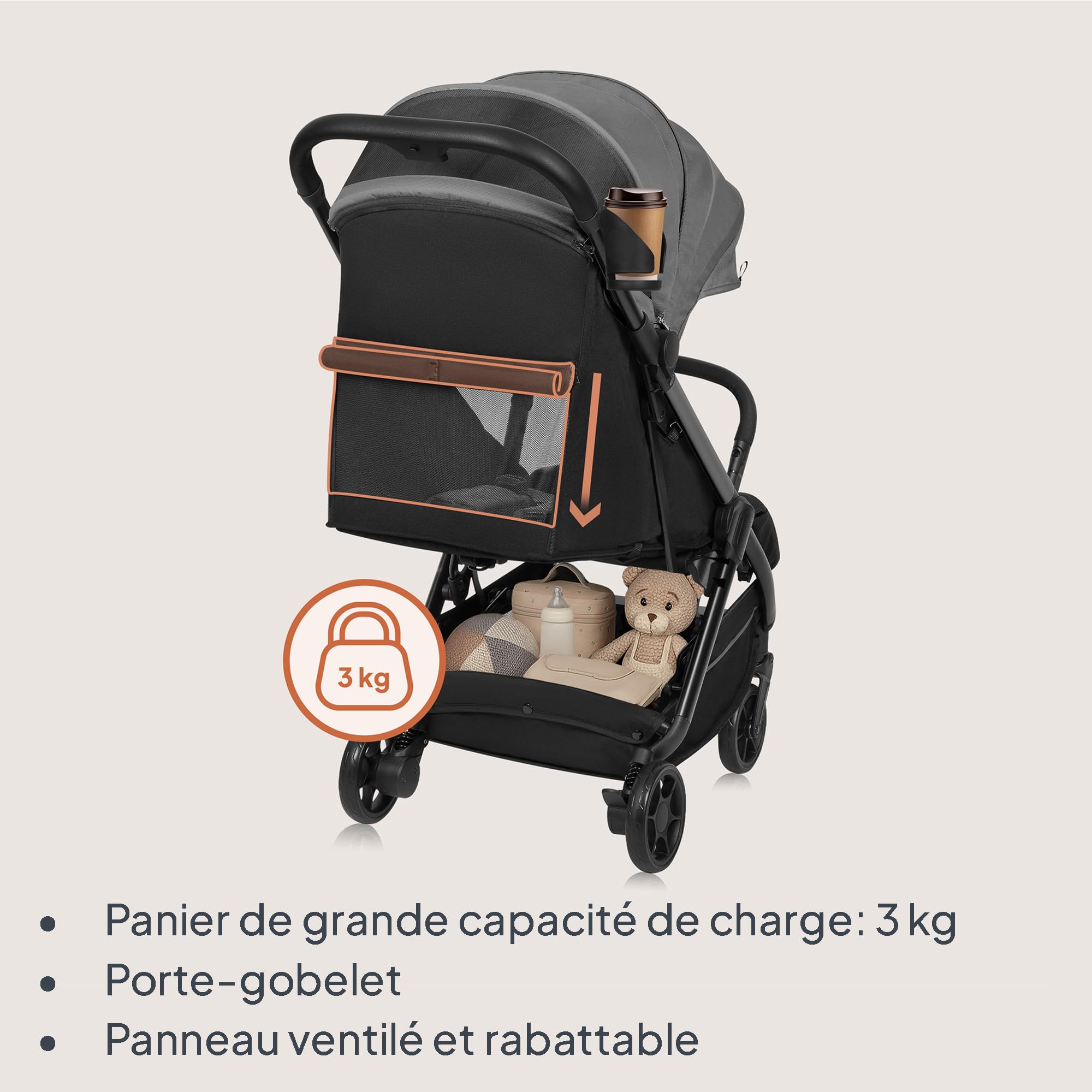 lionelo-julie-air-poussette-canne-grise-22-kg-7-5-kg image 8