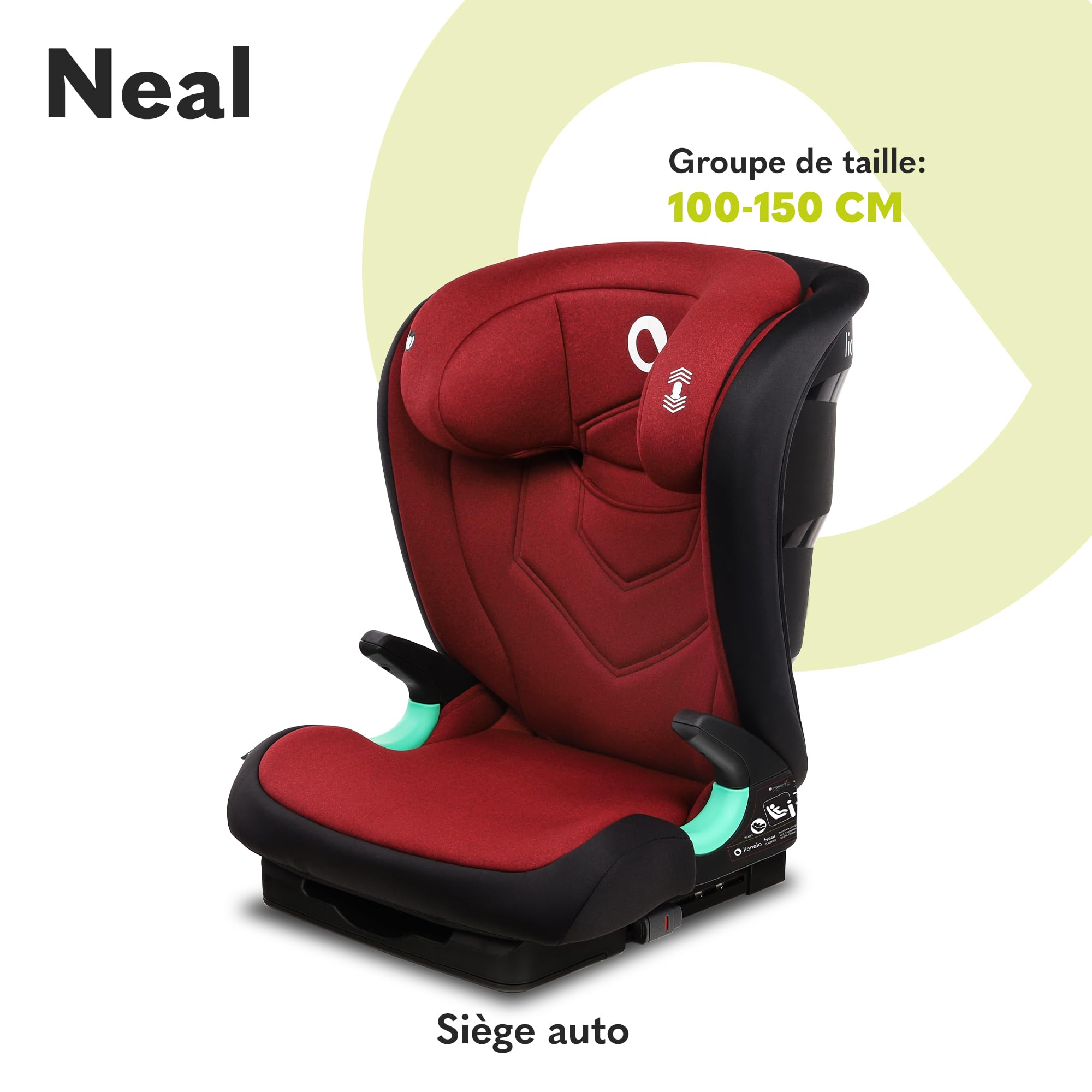 lionelo-neal-si-ge-auto-isofix-i-size-15-36-kg-rouge image 2